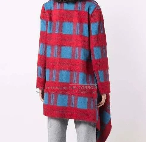 Vivienne Westwood Vivienne Westwood Asymmetrical Red and Blue Plaid Wool Coa Size XS / US 0-2 / IT 36-38 - 7 Thumbnail