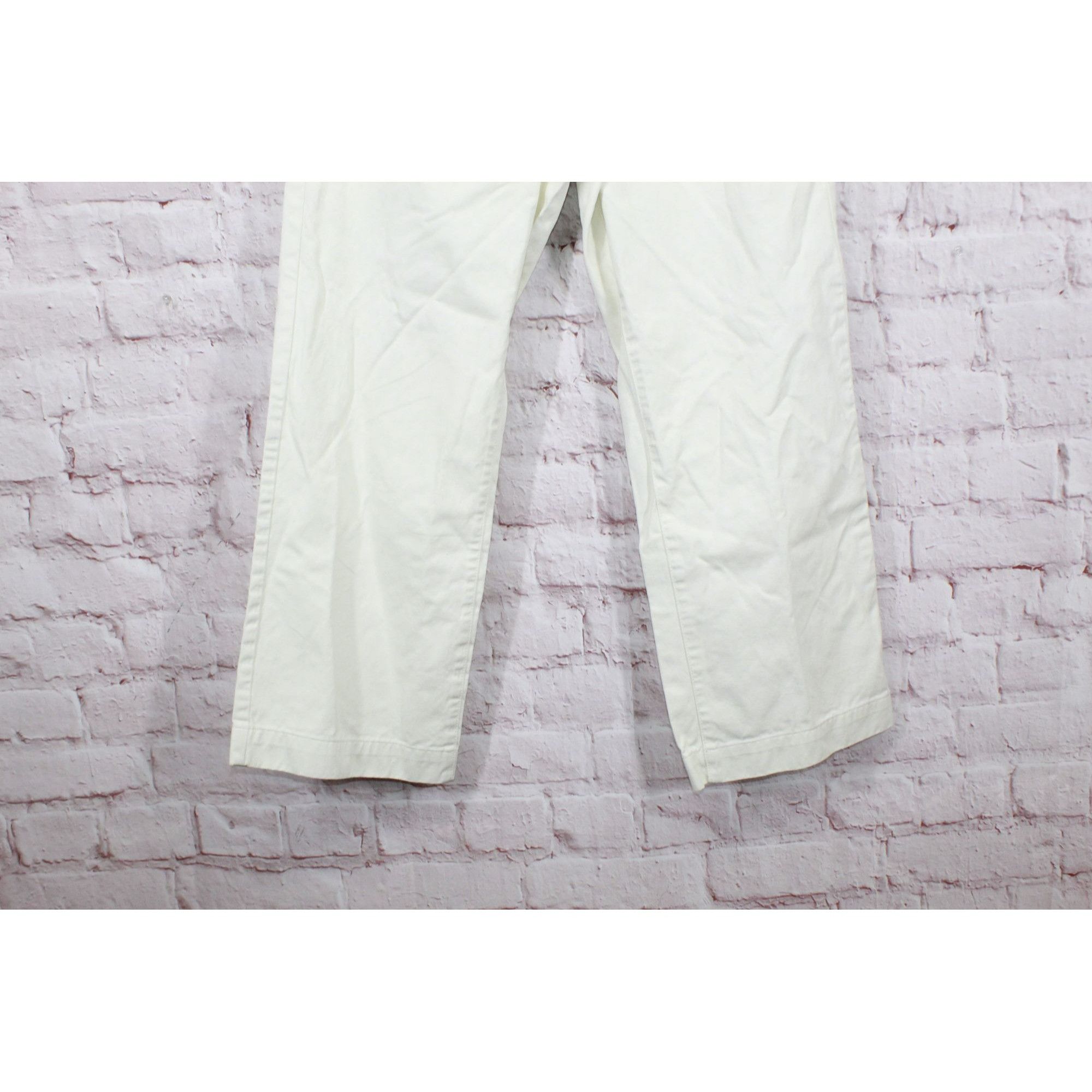 L.L. Bean LL Bean Women's Signature Boyfriend Chinos Mid Rise White Size 32" / US 10 / IT 46 - 3 Thumbnail