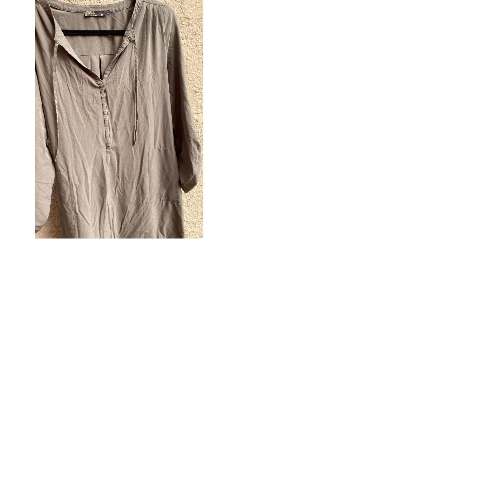 Prana Women's PrAna Green Solid V-Neck String Tunic Dress M Pocket Light Breath Yoga Size M / US 6-8 / IT 42-44 - 10 Thumbnail