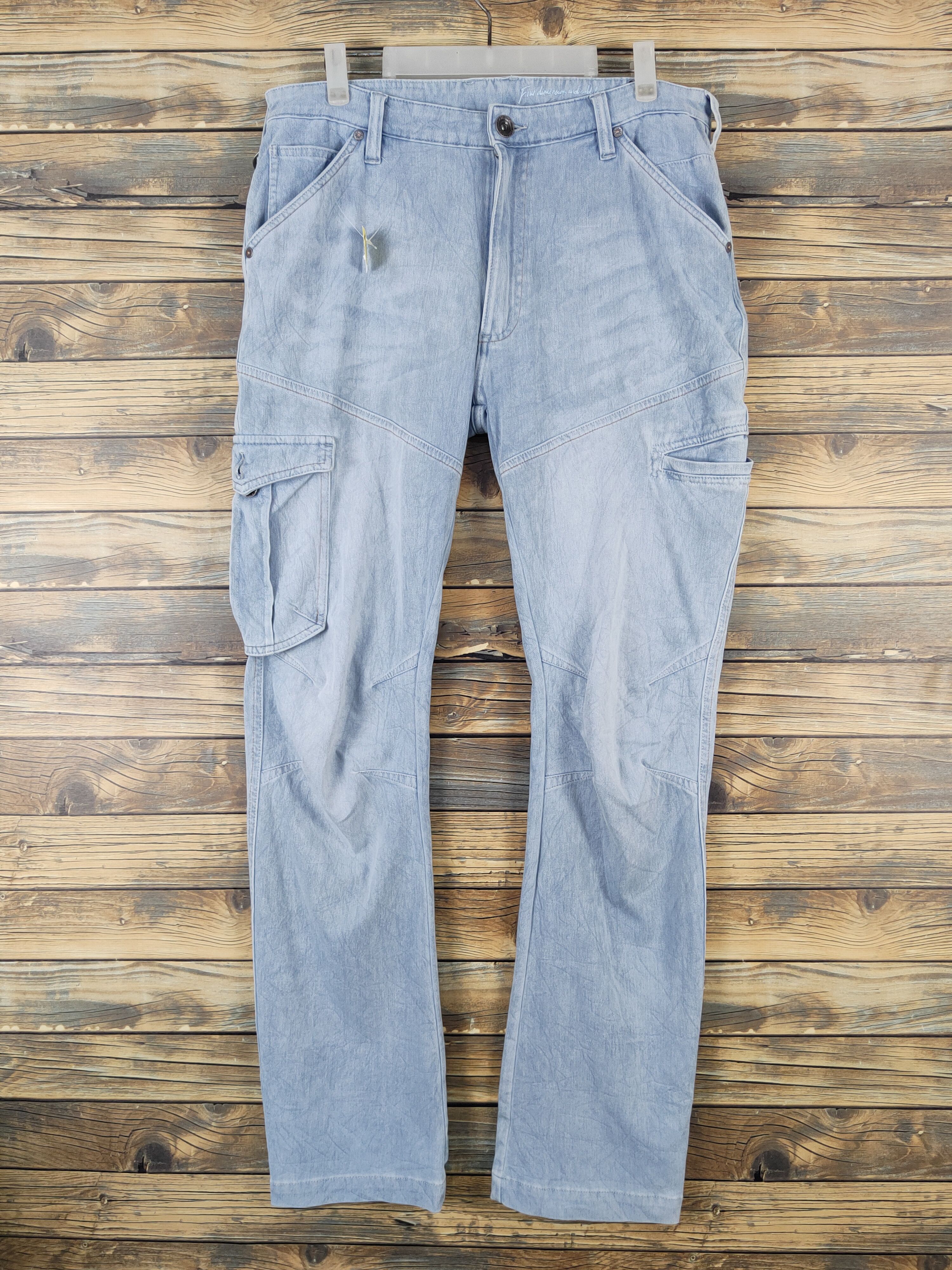 Japanese Brand FieldCore japan Distressed Ripped Soft denim Jeans #W1978 Size US 34 / EU 50 - 1 Thumbnail