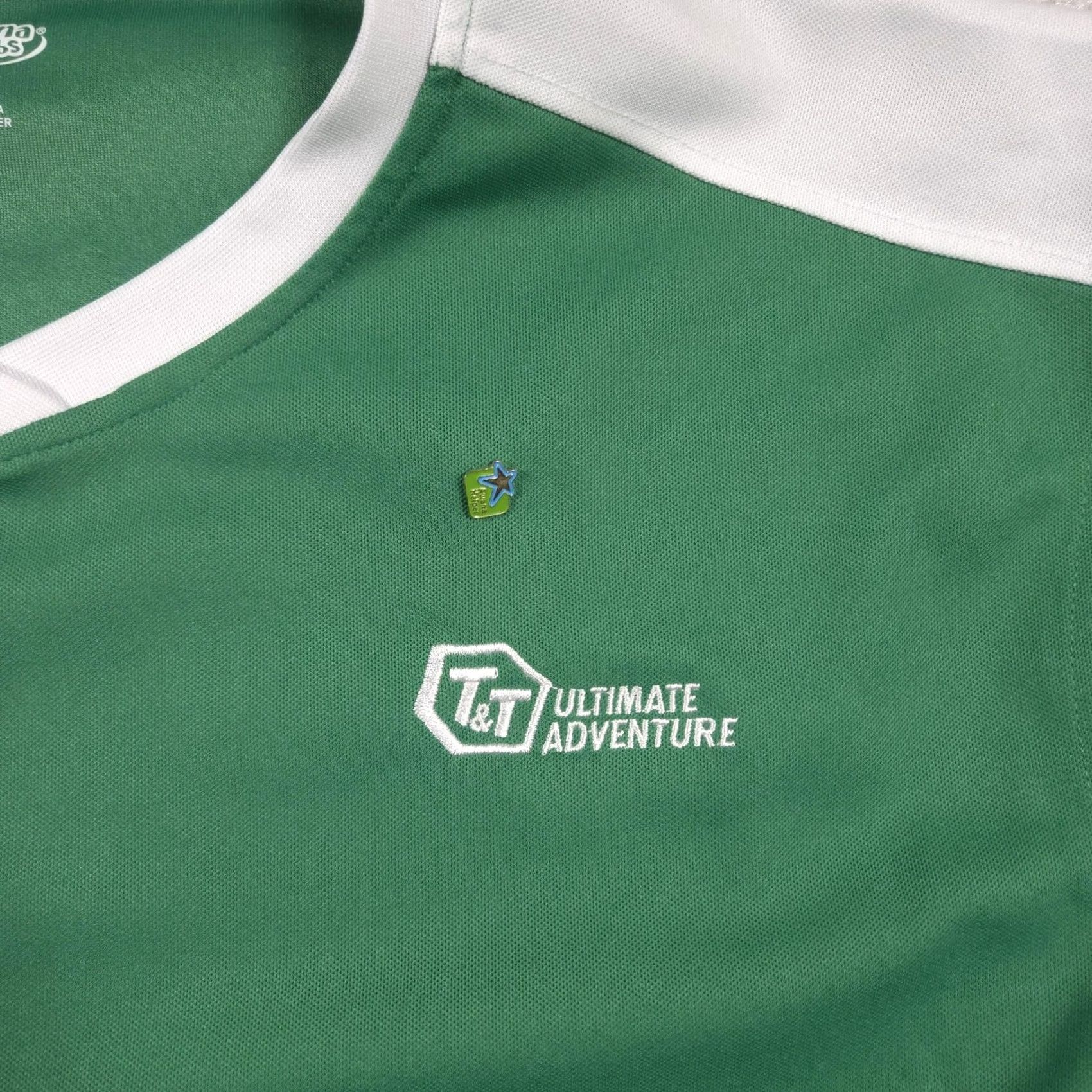 Vintage VINTAGE Awana Clubs Shirt Mens Large Green White T&T Ultimate Adventure Bible Quiz Size US L / EU 52-54 / 3 - 5 Thumbnail
