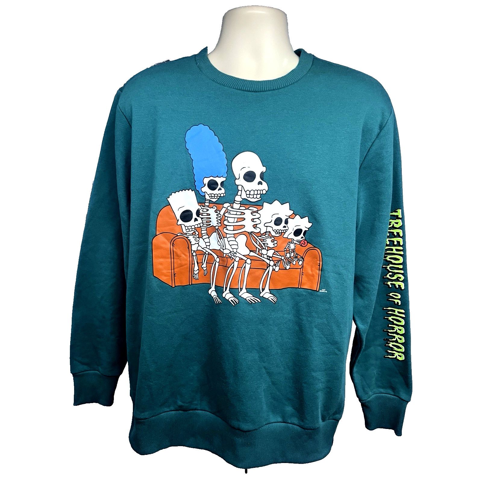 The Simpsons The Simpsons Cartoon Green Graphic Pullover Sweatshirt Men M Size US M / EU 48-50 / 2 - 1 Thumbnail