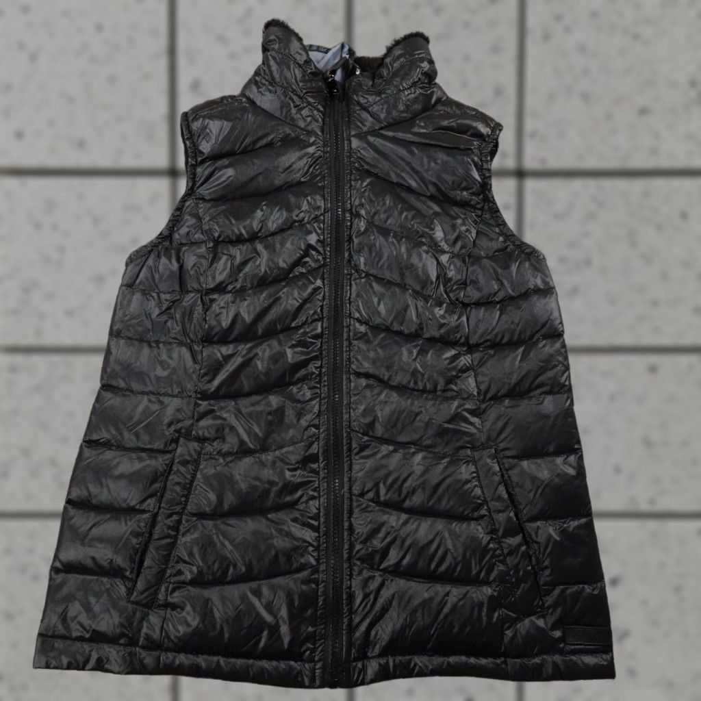 Calvin Klein Calvin Klein Vest Womens L Black Quilted Packable Performance Down Puffer Jacket Size L / US 10 / IT 46 - 1 Thumbnail