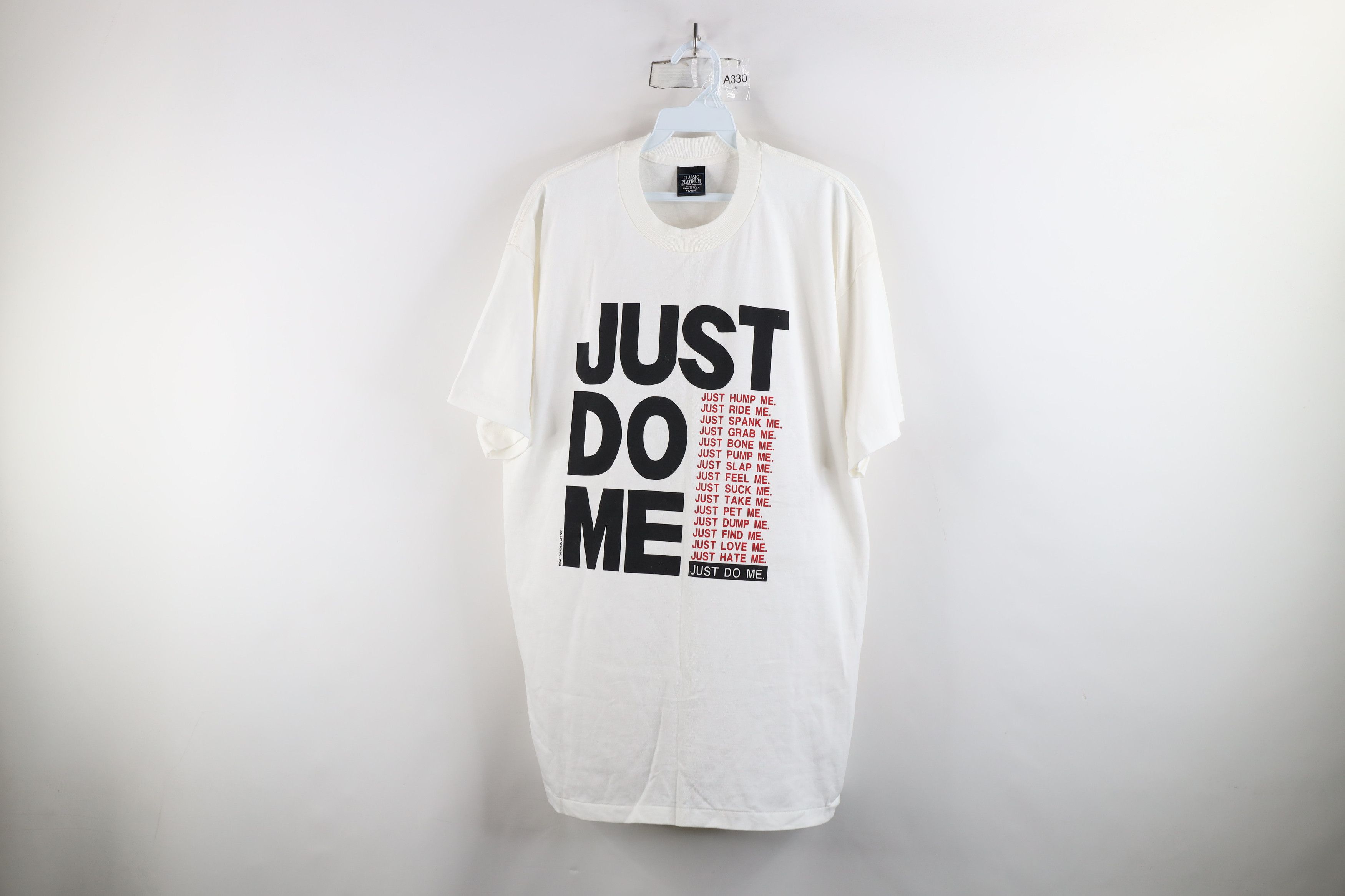 Vintage Vintage 90s Streetwear Just Do Me Short Sleeve T-Shirt USA Size US XL / EU 56 / 4 - 1 Thumbnail