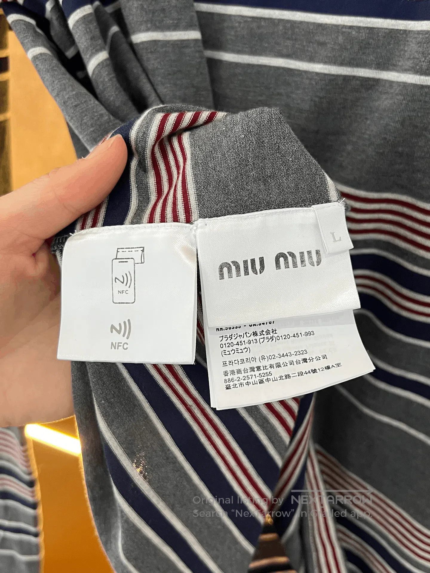 Miu Miu Miumiu Striped Sweatshirt. Size L / US 10 / IT 46 - 4 Thumbnail