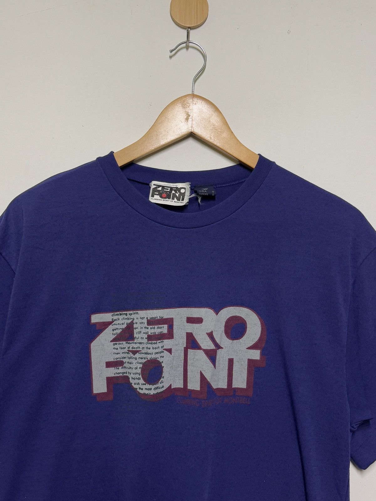 Point Zero Vintage Zero Point Single Stitch Poem Climbing Spirit Tshirt Size US M / EU 48-50 / 2 - 5 Thumbnail