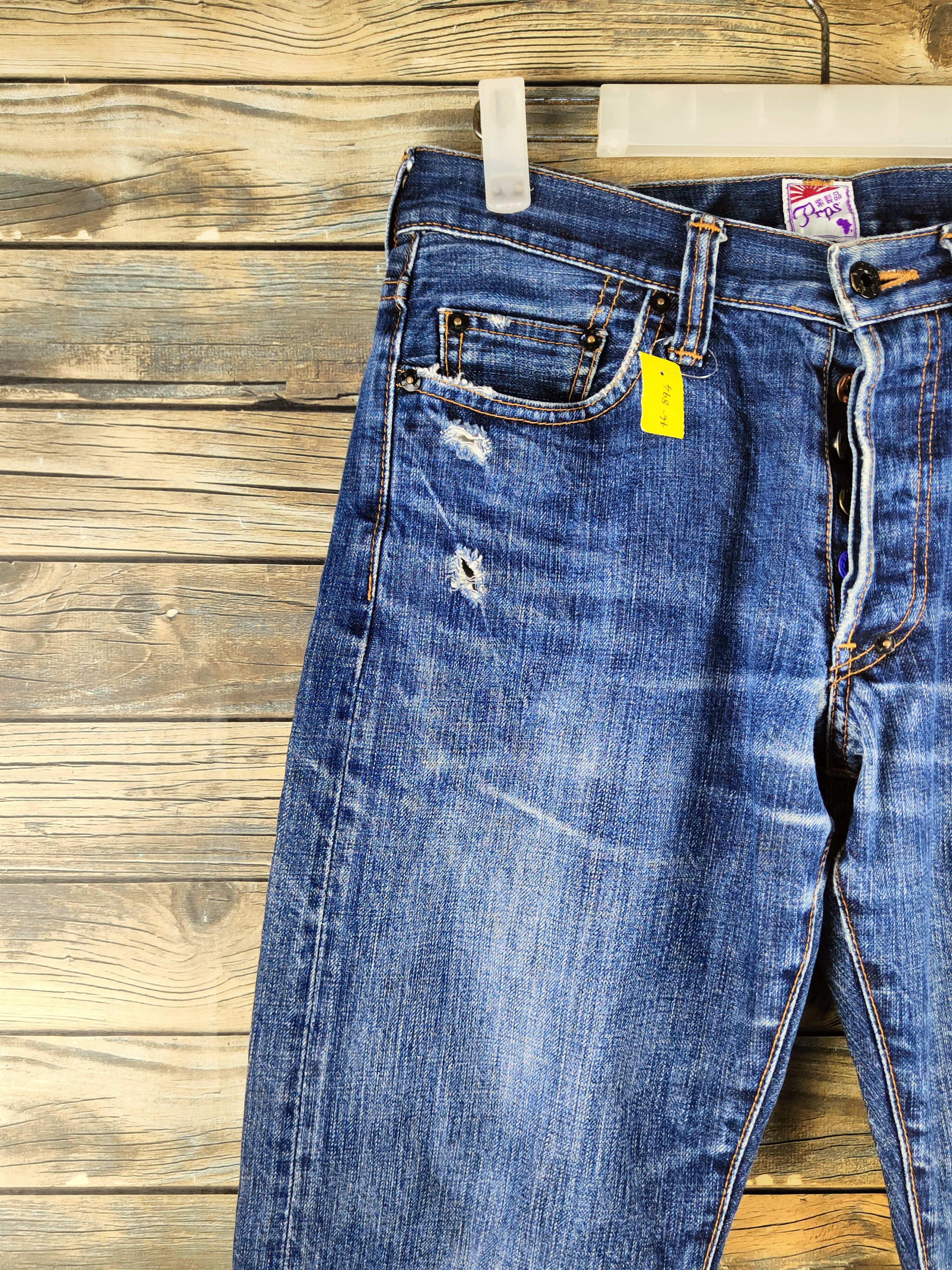 Prps DL Prps japan faded Blue Distressed Ripped denim #46-894 Size US 30 / EU 46 - 3 Thumbnail