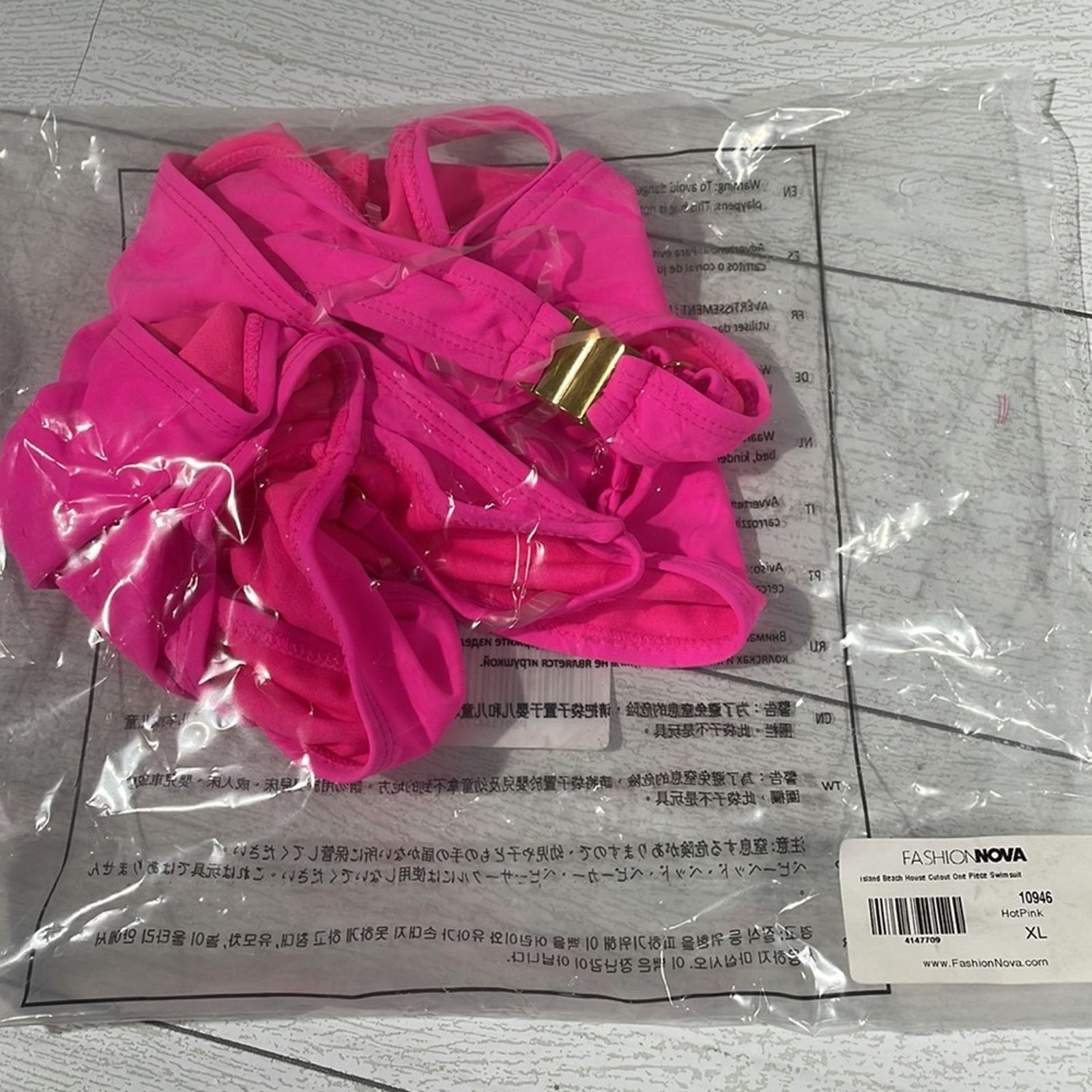 Other Betty Jade Hot Pink Cutout One Piece Swimsuit XL NWT Size XL / US 12-14 / IT 48-50 - 13 Thumbnail