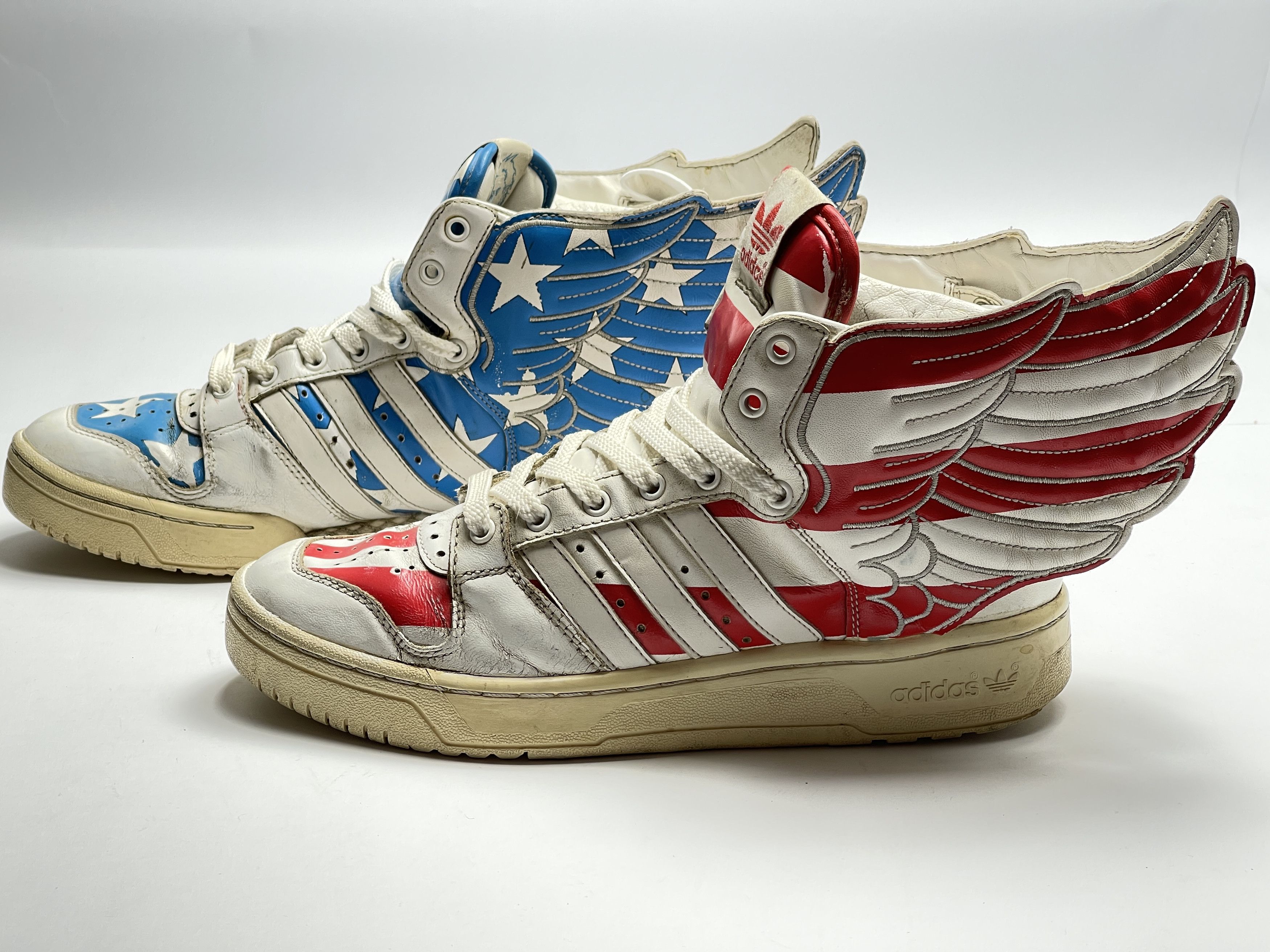 Adidas × Jeremy Scott Adidas Jeremy Scott Wings 2.0 FLAG Stars and Stripes V24619 Size US 7.5 / EU 40-41 - 6 Thumbnail