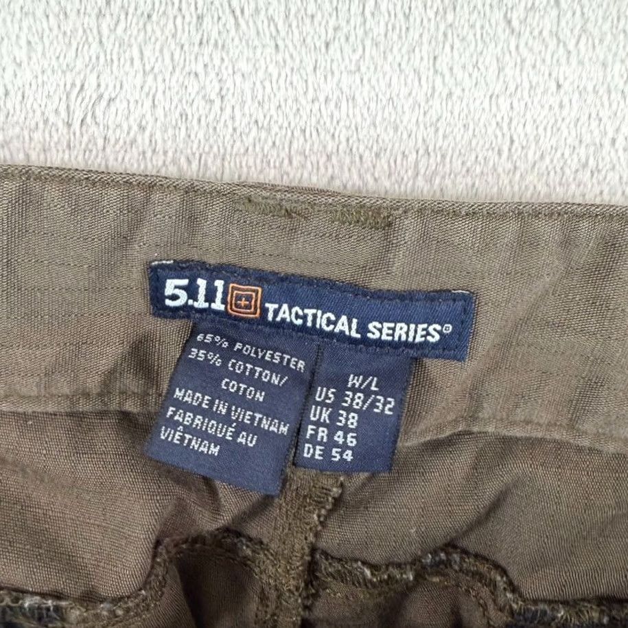 Vintage 5.11 Tactical Stryke Cargo Pants Men 38x30 Green Regular Fit Ripstop Canvas Cotton Polyester Zip Button Snap Cargo Pockets Moisture Wicking Size US 38 / EU 54 - 2 Thumbnail