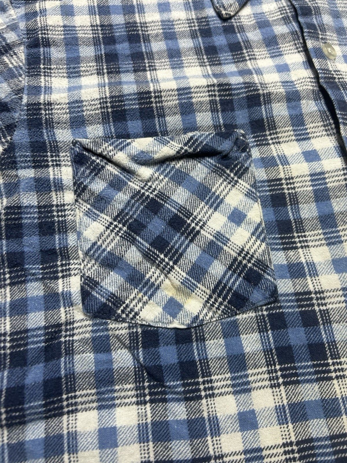 Vintage VTG 80s flannel shirt brushed cotton distre soft plaid large Size US L / EU 52-54 / 3 - 7 Thumbnail
