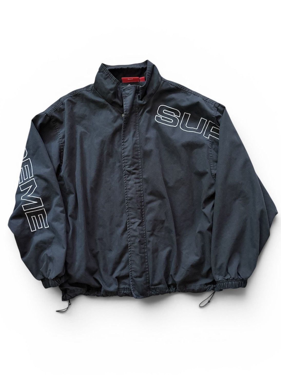 Supreme Supreme Spellout Embroidered Ripstop Track Jacket Black