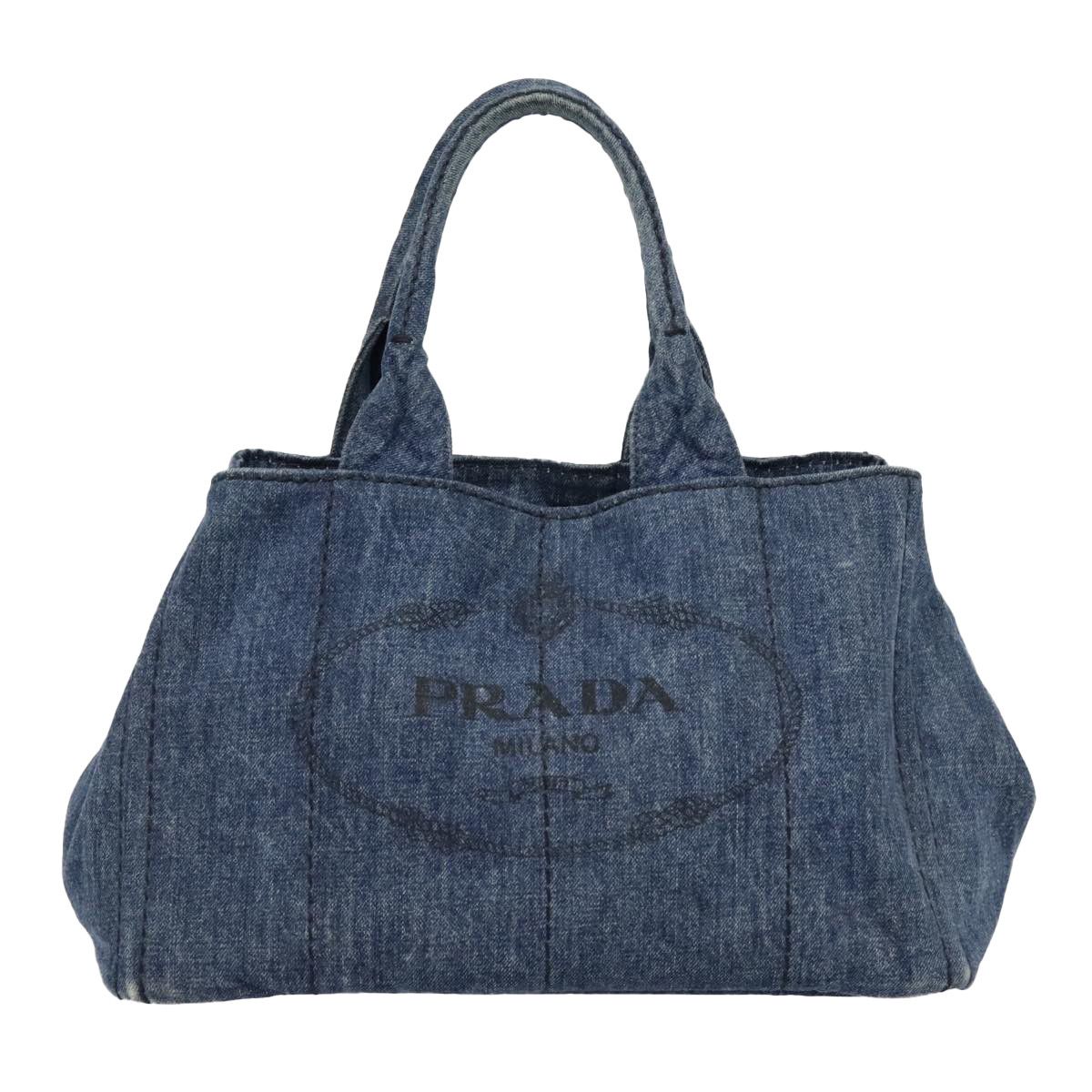 Prada Canapa Navy Canvas Handbag (Pre-Owned) Size ONE SIZE - 1 Thumbnail