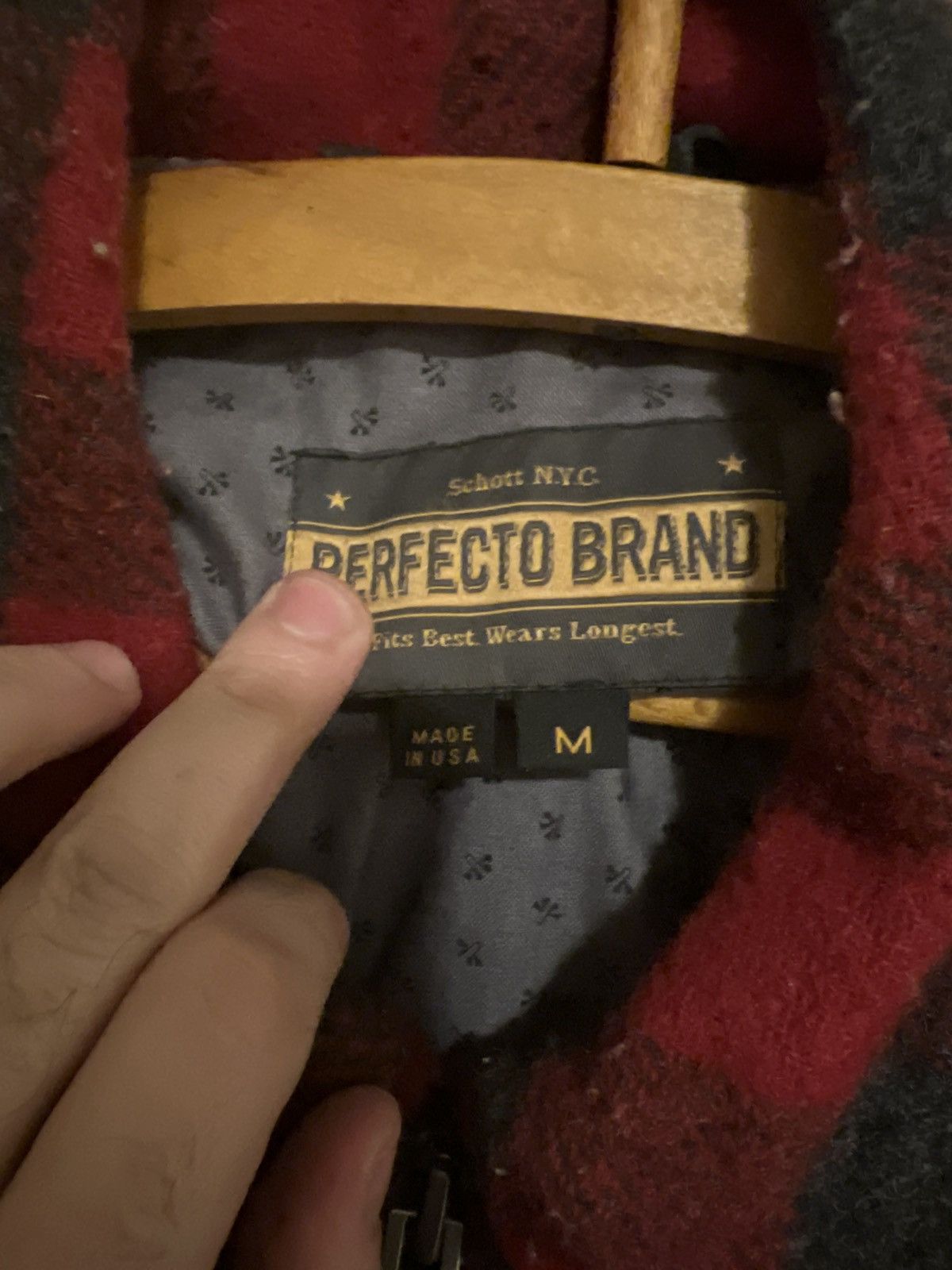 Schott Perfecto rendezvous jacket in red buffalo plaid Size US M / EU 48-50 / 2 - 2 Thumbnail