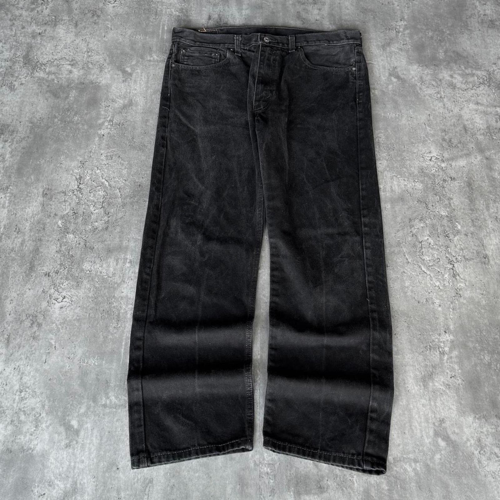 Levi's × Levi's Vintage Clothing × Vintage Vintage Y2K Levi’s 505 Black Grunge Opium Denim Jeans Size US 37 - 2 Thumbnail