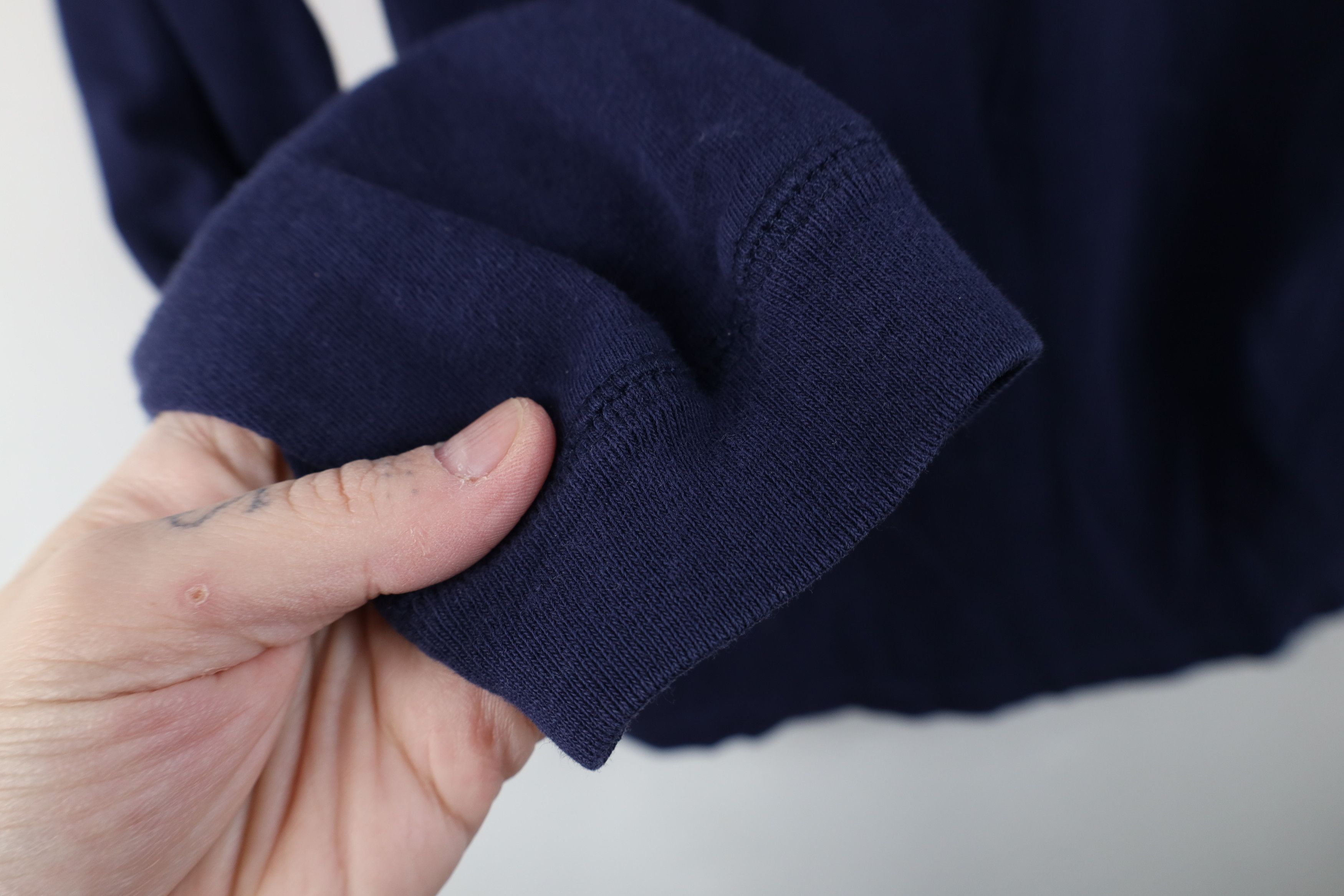 Vintage Vintage 90s Streetwear Blank Long Sleeve Henley T-Shirt Blue Size US S / EU 44-46 / 1 - 9 Thumbnail
