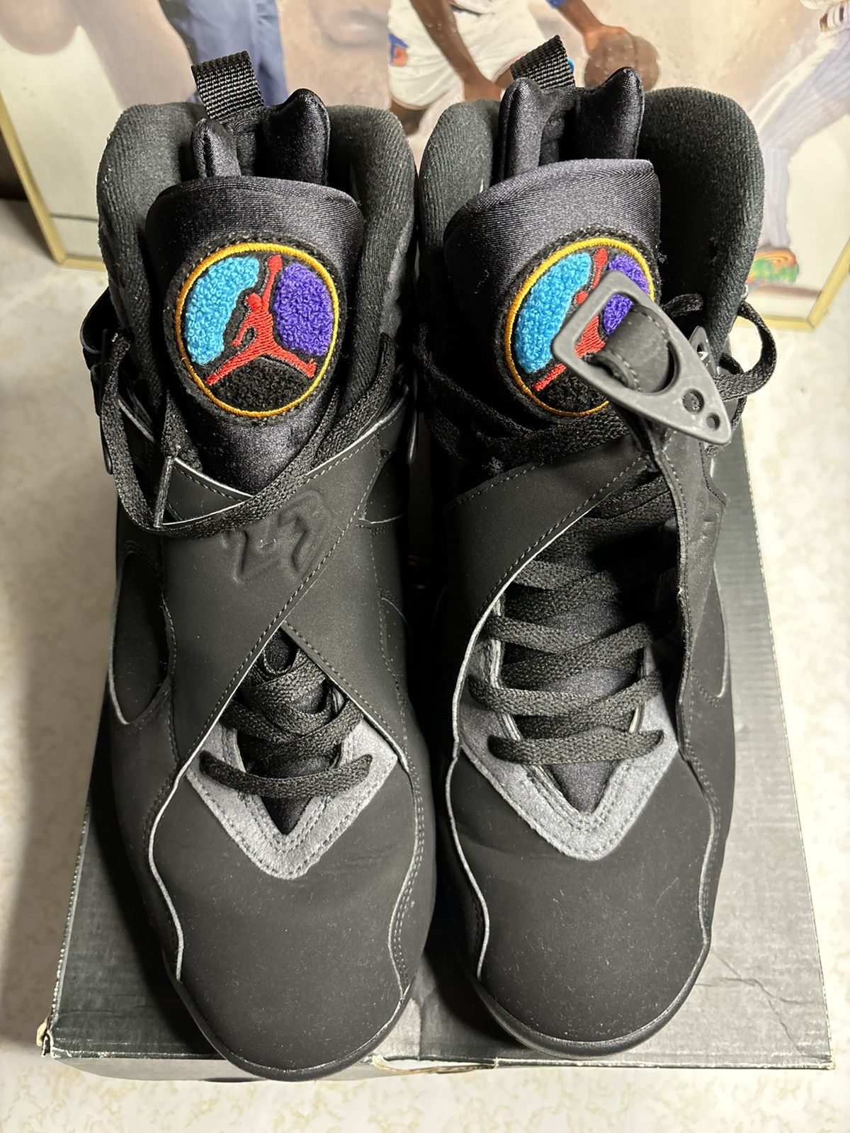 Jordan Brand Air Jordan 8 Retro 2015 Aqua 2015 Size US 12 / EU 45 - 2 Thumbnail