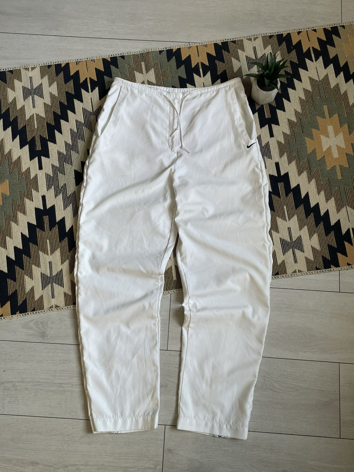 Nike × Vintage Vintage Nike Nylon Y2K Drill Swoosh Track Pants Size US 34 / EU 50 - 4 Thumbnail