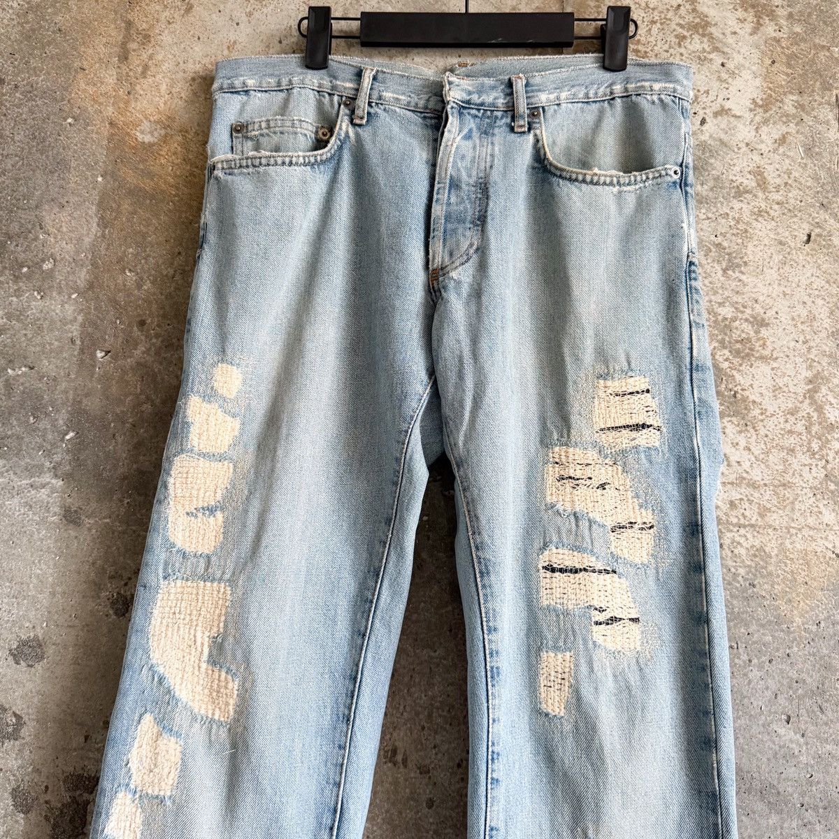 Dior Dior By Hedi Slimane RUNWAY SS06 CRASH Repair Denim Size US 32 / EU 48 - 3 Thumbnail