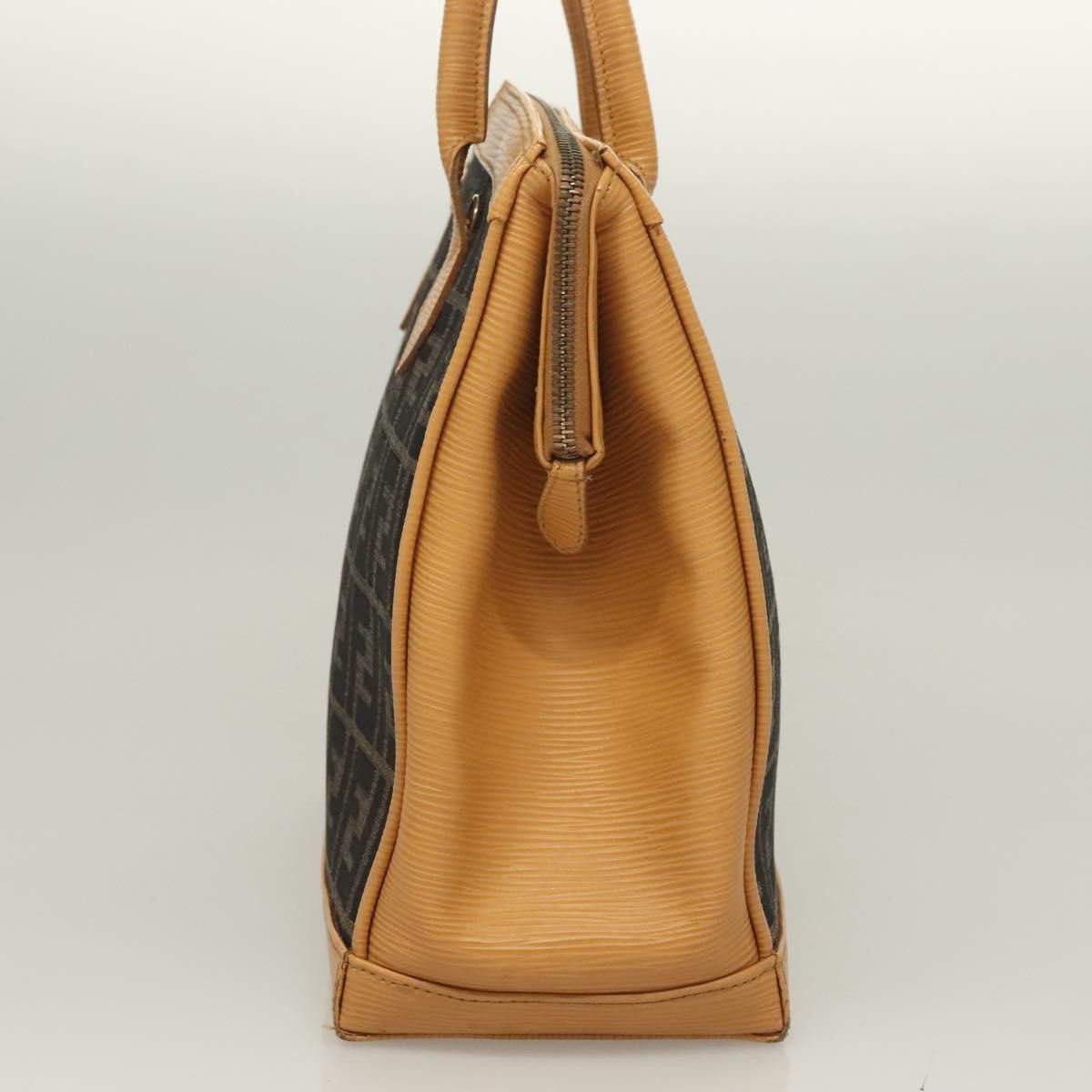 Fendi FENDI Zucca Canvas Hand Bag Brown Black Size ONE SIZE - 4 Thumbnail