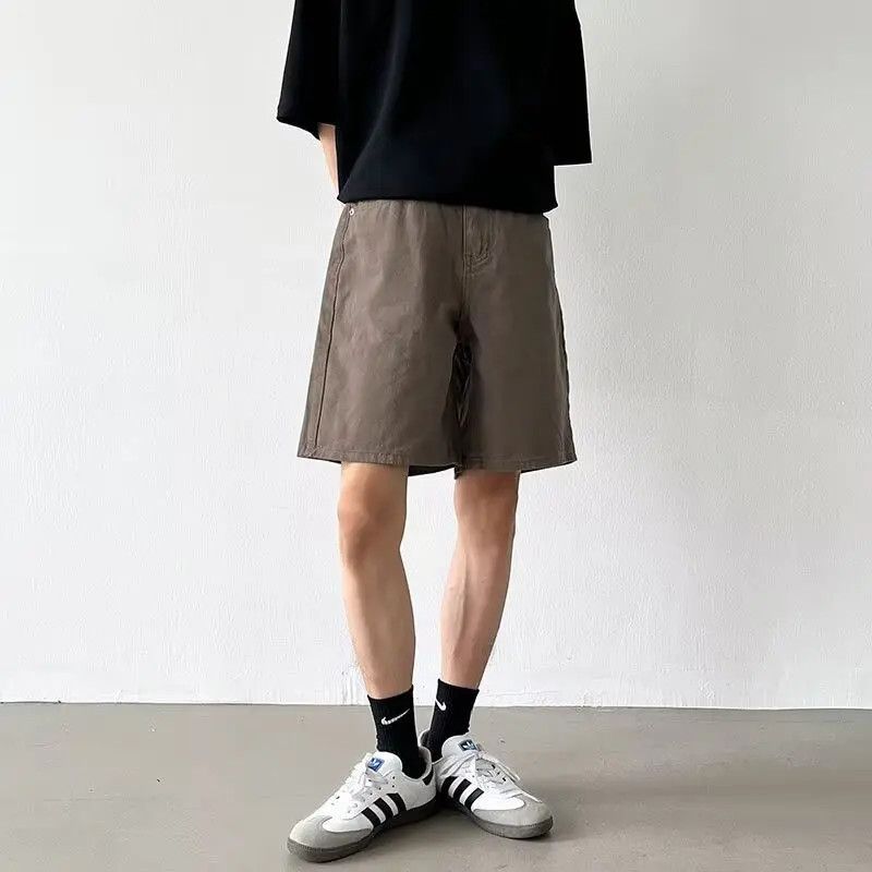 Japanese Brand × Jean Retro loose straight brown denim shorts Size US 32 / EU 48 - 6 Thumbnail
