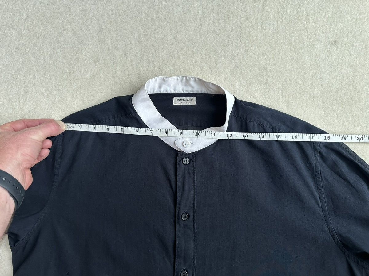 Saint Laurent Paris SS13 Saint Laurent semi sheer dinner Henley grandad shirt 42 Size US L / EU 52-54 / 3 - 8 Thumbnail