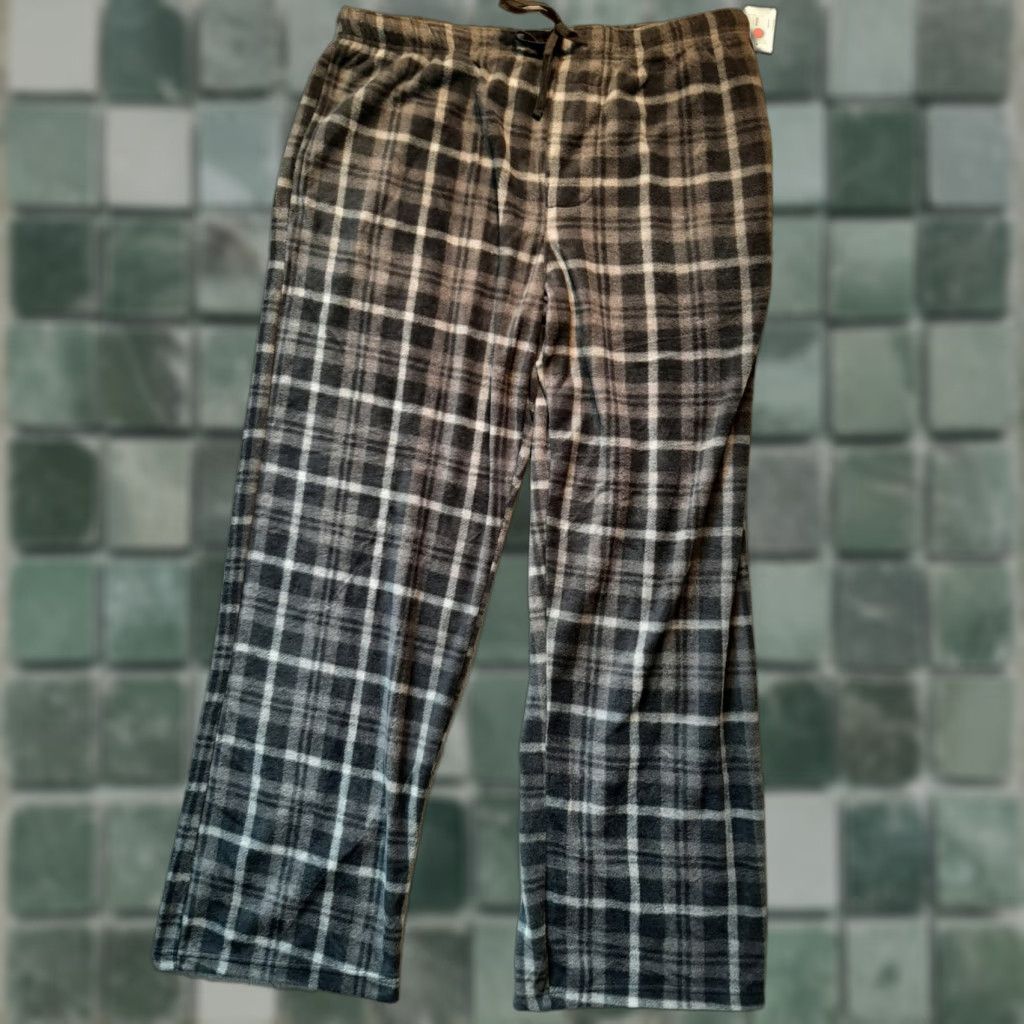 Highland 2000 Highland Pants Men’s XL Black Gray Plaid Polyester Pajamas Pajama Size US 36 / EU 52 - 1 Thumbnail