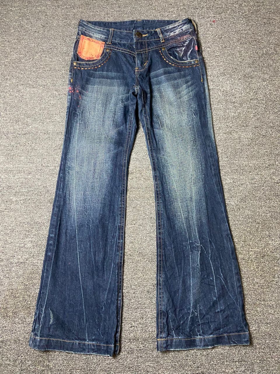 Japanese Brand Japanese Brand Distressed Denim Flare Jeans (143) Size US 30 / EU 46 - 2 Thumbnail