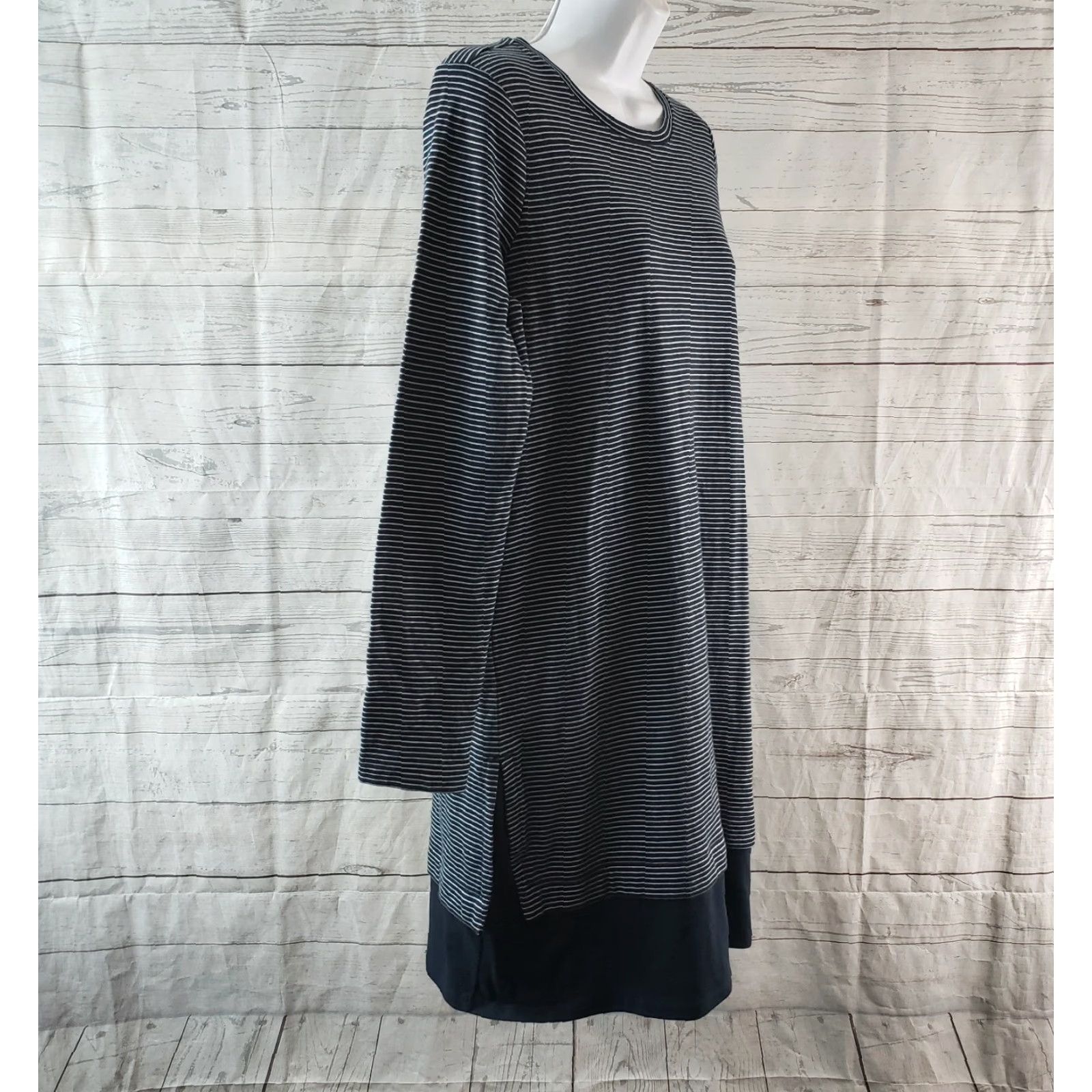 J. Jill J Jill Dress Womens Small Blue Striped Long Sleeve Cotton Size S / US 4 / IT 40 - 3 Thumbnail