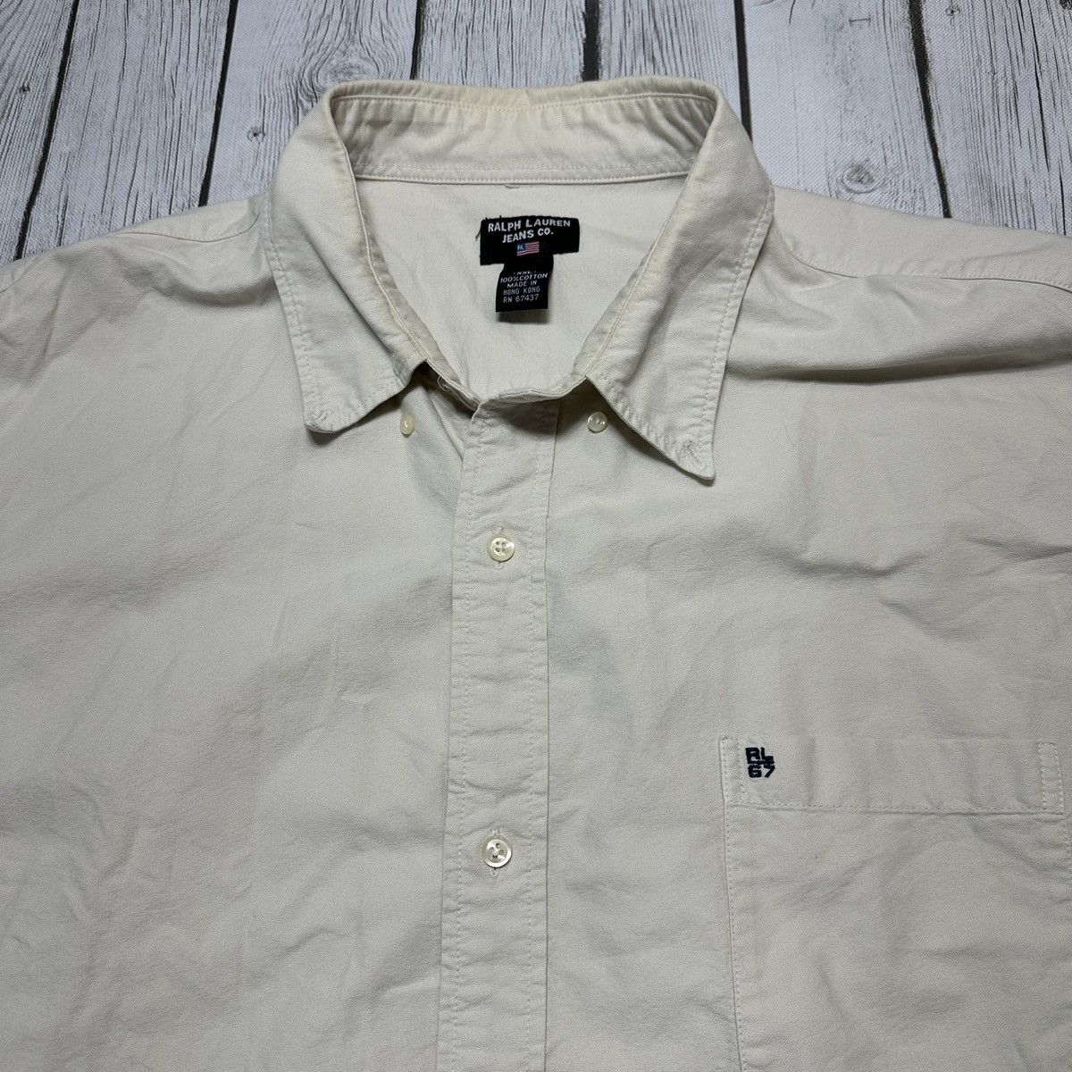 Ralph Lauren × Vintage Vintage Ralph Lauren Jeans shirt Size US XXL / EU 58 / 5 - 3 Thumbnail