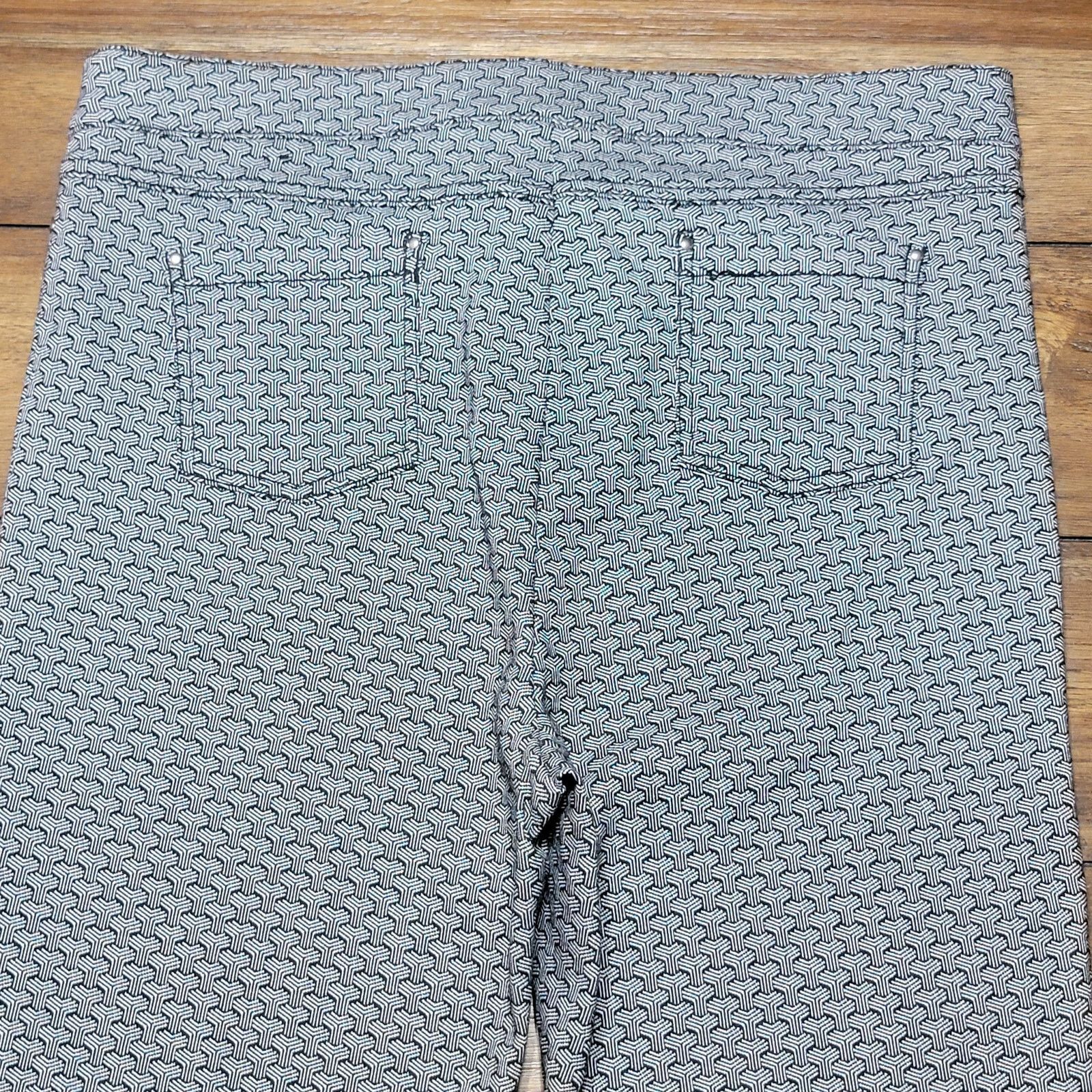 Other Soho Apparel Ltd. 3D Geometric Black & Grey Pants - Size 14 Size 36" / US 14 / IT 50 - 4 Thumbnail