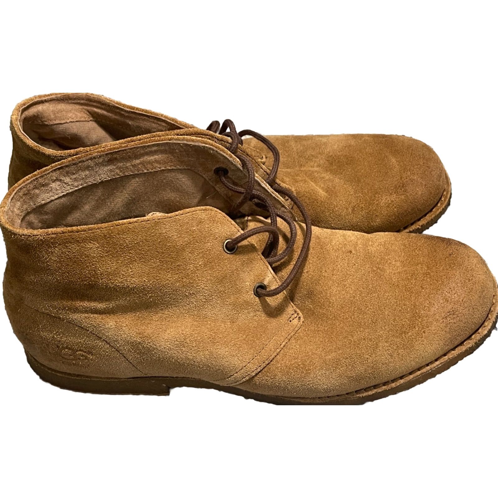 Ugg UGG Boots Chukka Leather Suede Lace Up Leighton Waterproof Cushioned Hiking Workwear Chestnut 11 Mens Size 11 M Size US 11 / EU 44 - 4 Thumbnail