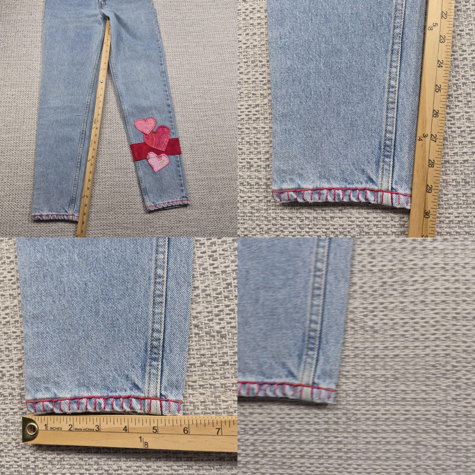 Levi's VINTAGE Levi's Jeans Juniors 9 High Rise Tapered Heart 90s USA Made 17512-0291 Women Size 30" / US 8 / IT 44 - 8 Thumbnail