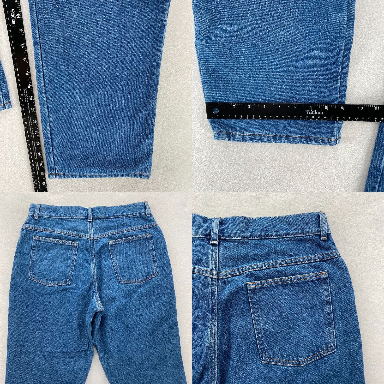 Vintage L.L. Bean Flannel Lined Jeans Women's 16P Original Fit Straight Leg Blue Denim Size 25" / US 0 / IT 36 - 8 Thumbnail