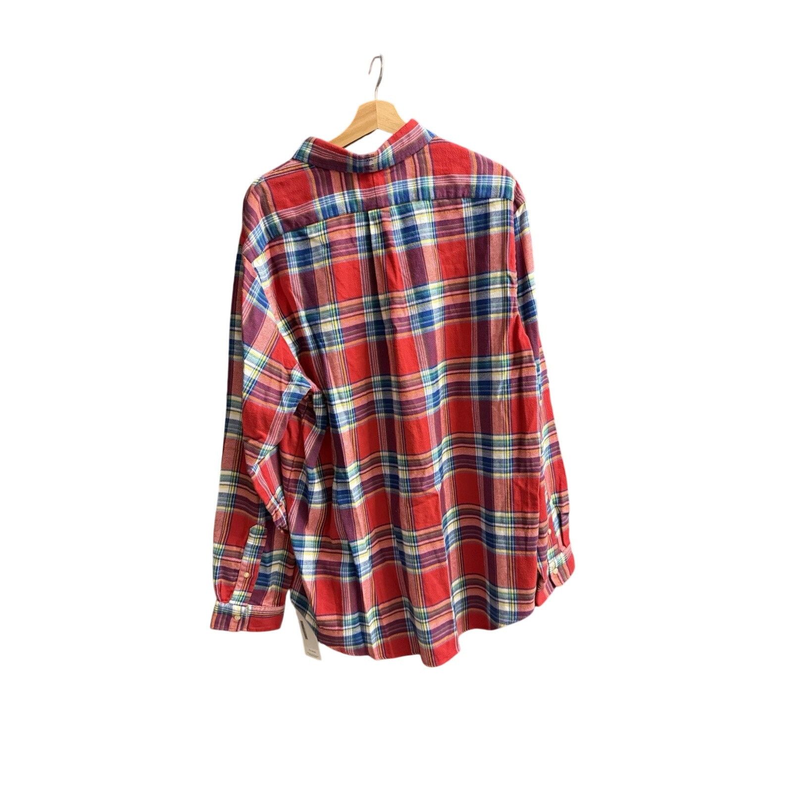 Polo Ralph Lauren Polo Ralph Lauren Long Sleeve Classic Flannel Shirt Red Blue Size US XL / EU 56 / 4 - 2 Thumbnail