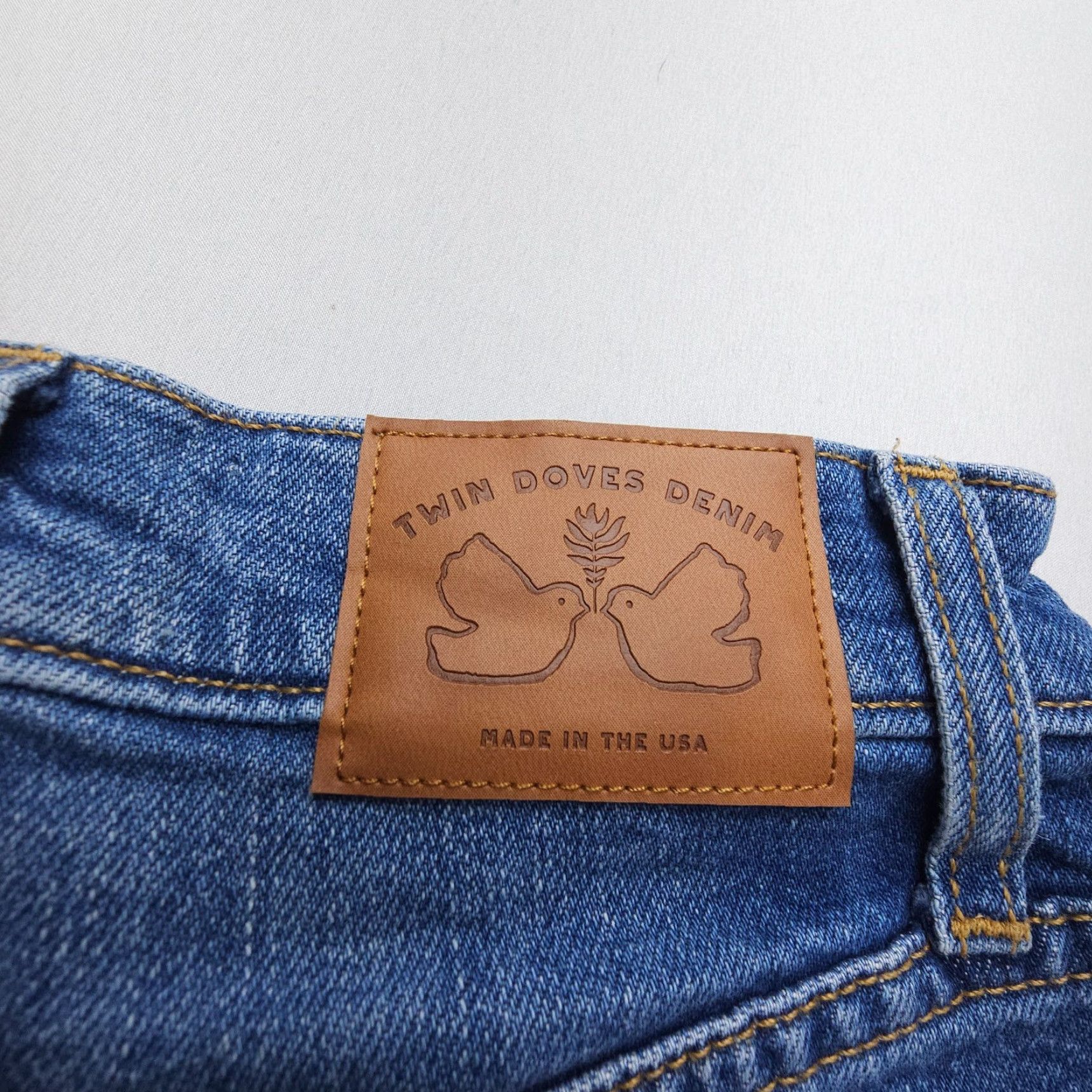 Twin Doves High Rise Ankle Jeans Women Size 24 Blue Stretch Denim USA