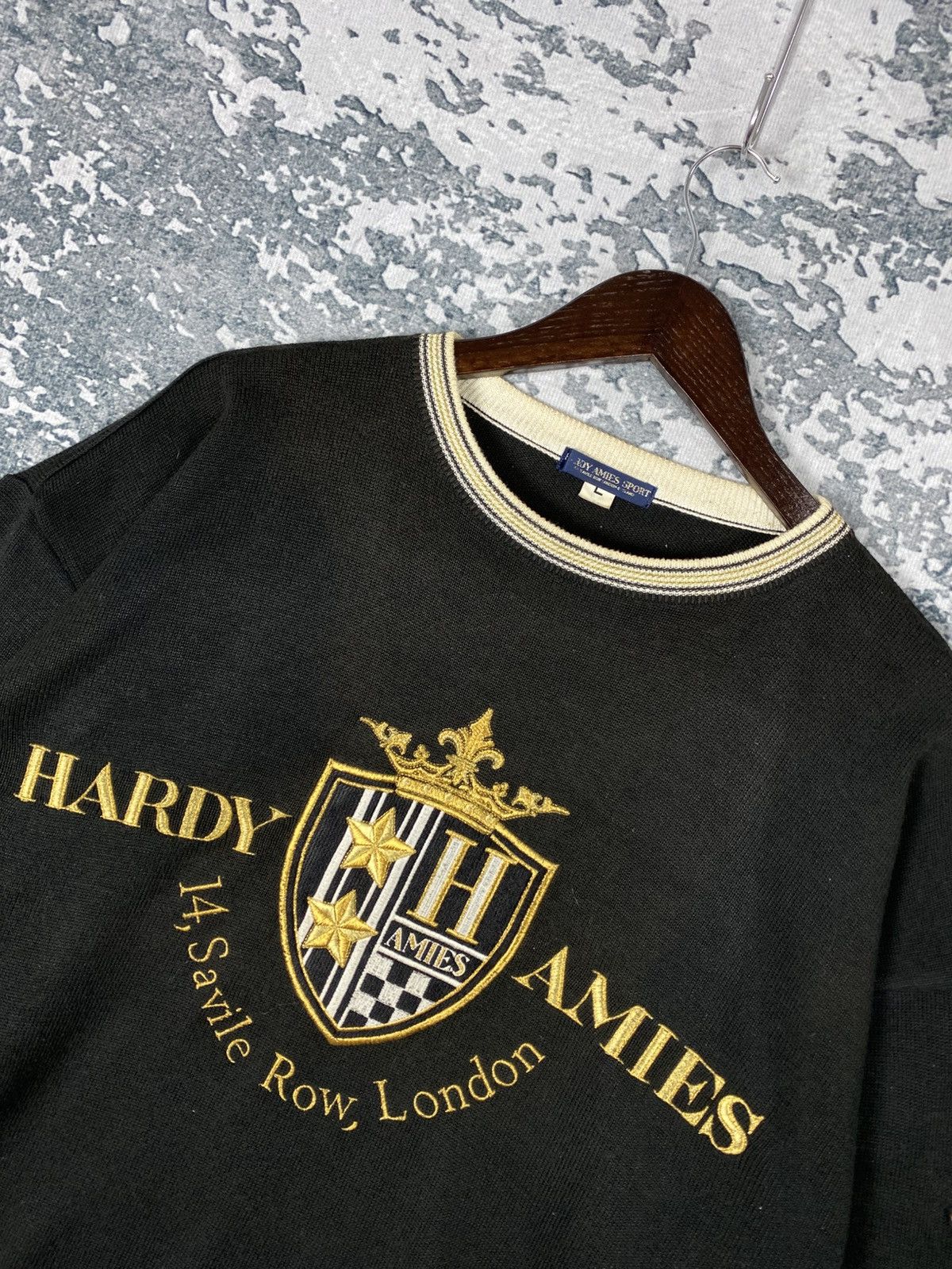 Hardy Amies Vintage Hardy Amies Perfect Design Sweatshirts Size US L / EU 52-54 / 3 - 2 Thumbnail