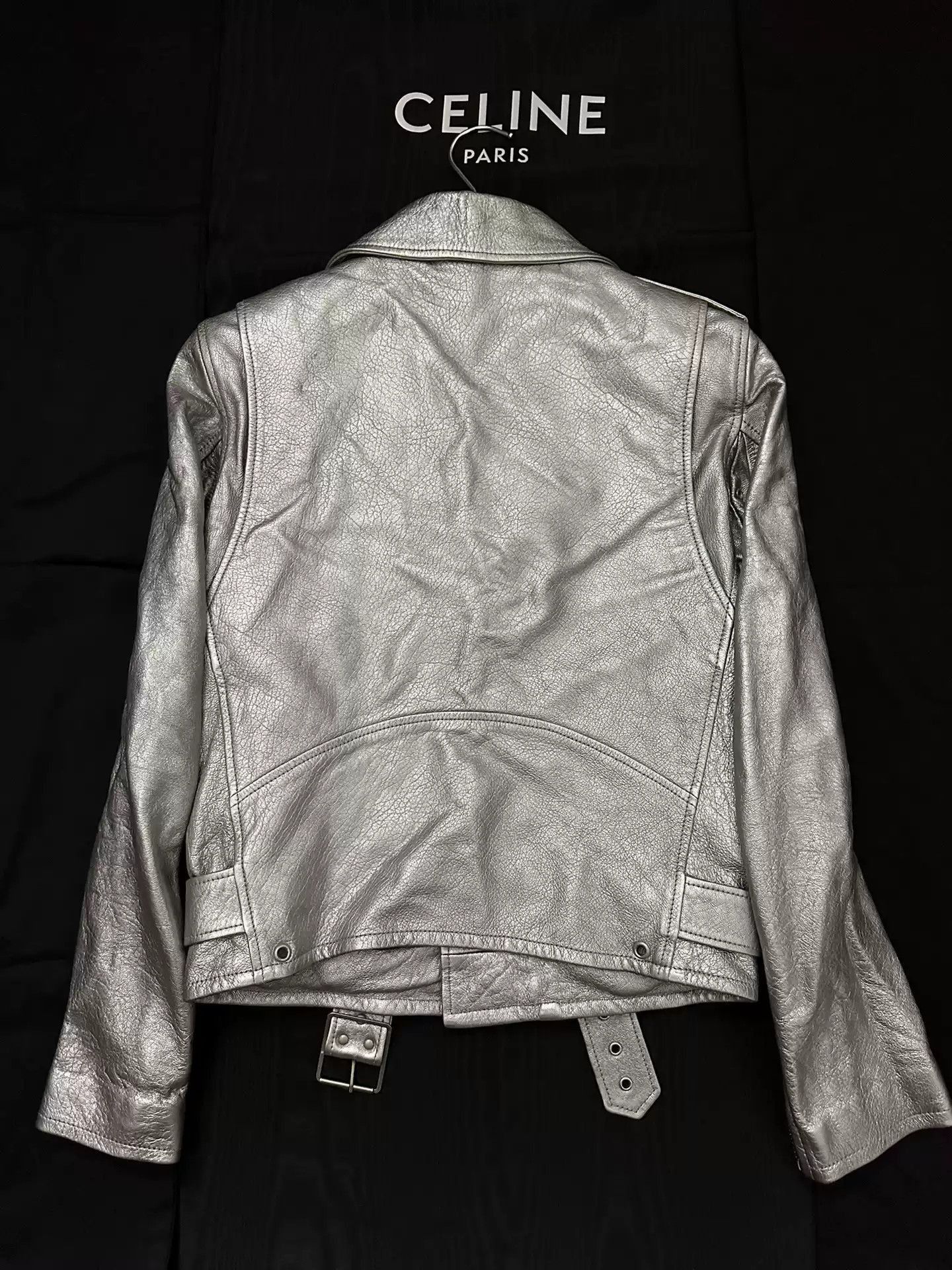 Saint Laurent Paris Saint Laurent Silver L17 Leather Jacket Size 38-2505 Size S / US 4 / IT 40 - 2 Thumbnail