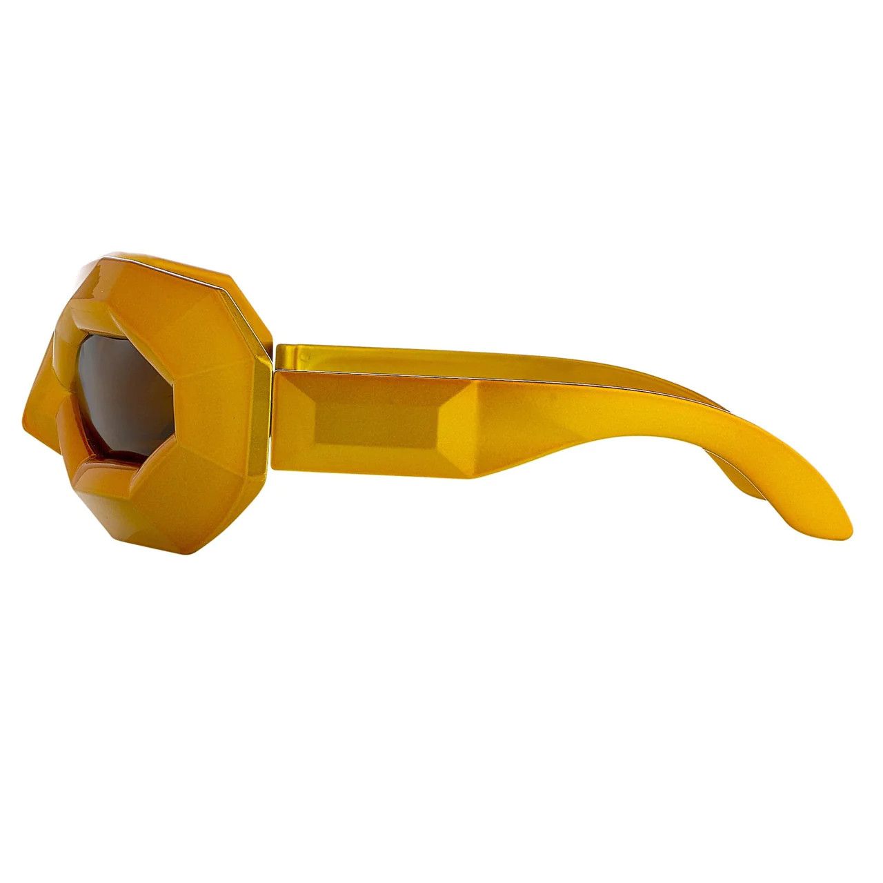 Vintage × Walter Van Beirendonck Walter Van Beirendonck Sunglasses Shiny Gold and Brown Size ONE SIZE - 8 Thumbnail