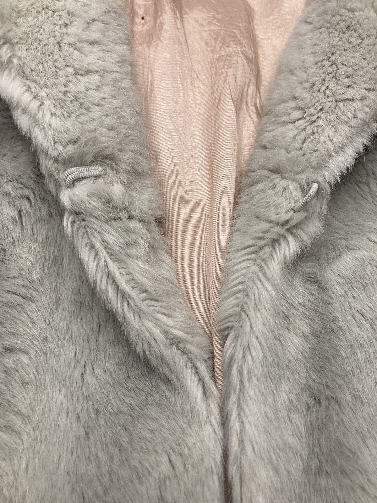 Vintage Vintage Faux Fur Grey Coat Jacket Size L / US 10 / IT 46 - 3 Thumbnail
