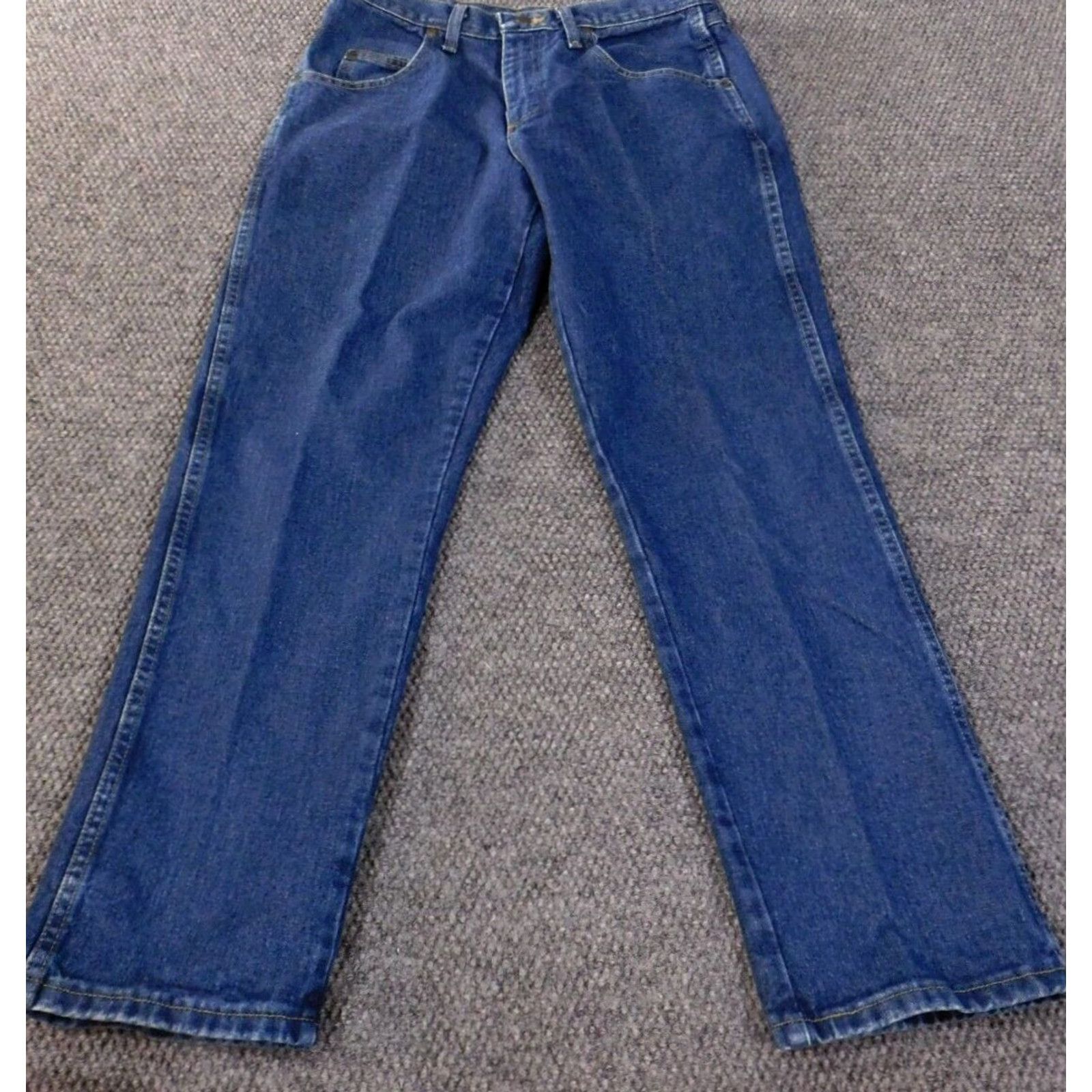 Wrangler Wrangler Jeans Mens 32x30 Blue Straight Workwear Outdoors Rugged Denim Jeans Size US 32 / EU 48 - 2 Thumbnail