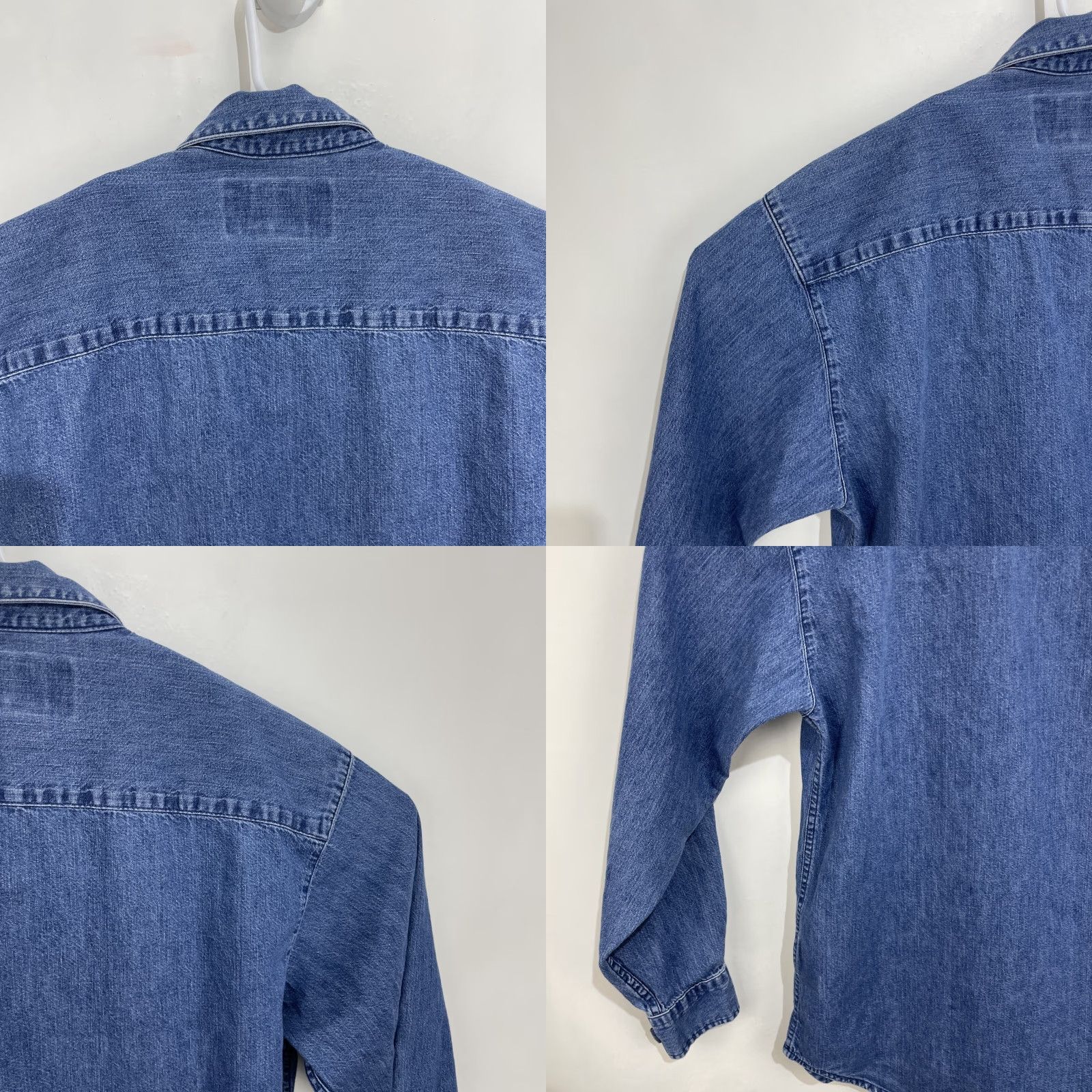Harley Davidson Vintage Harley-Davidson Motorcycles Mens Denim Shirt Long Sleeve Button-Up Blue Size US L / EU 52-54 / 3 - 9 Thumbnail