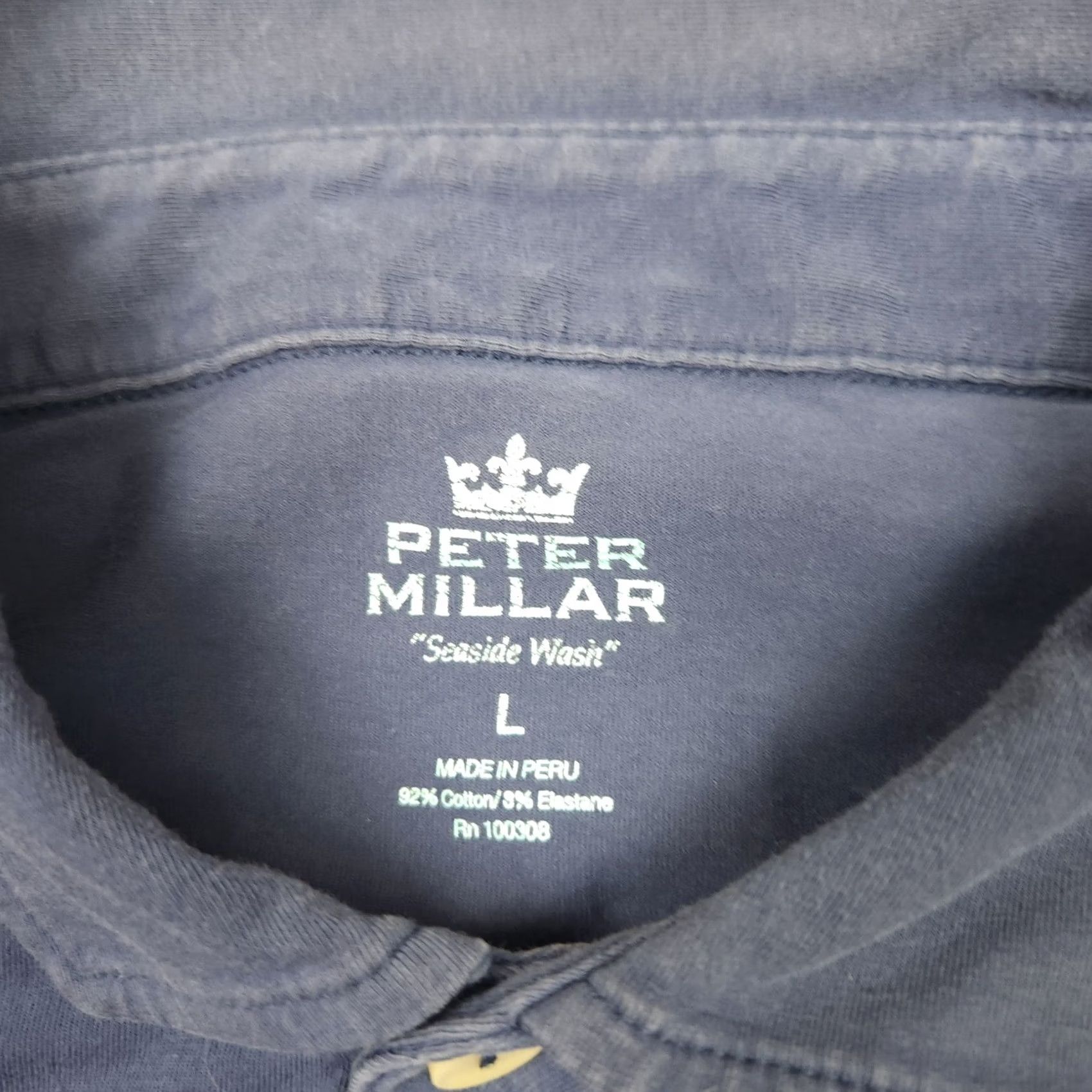Peter Millar VINTAGE Peter Millar Seaside Wash Polo Shirt Mens Large Blue Logo Golf 90s Theme Mens Size US L / EU 52-54 / 3 - 4 Thumbnail
