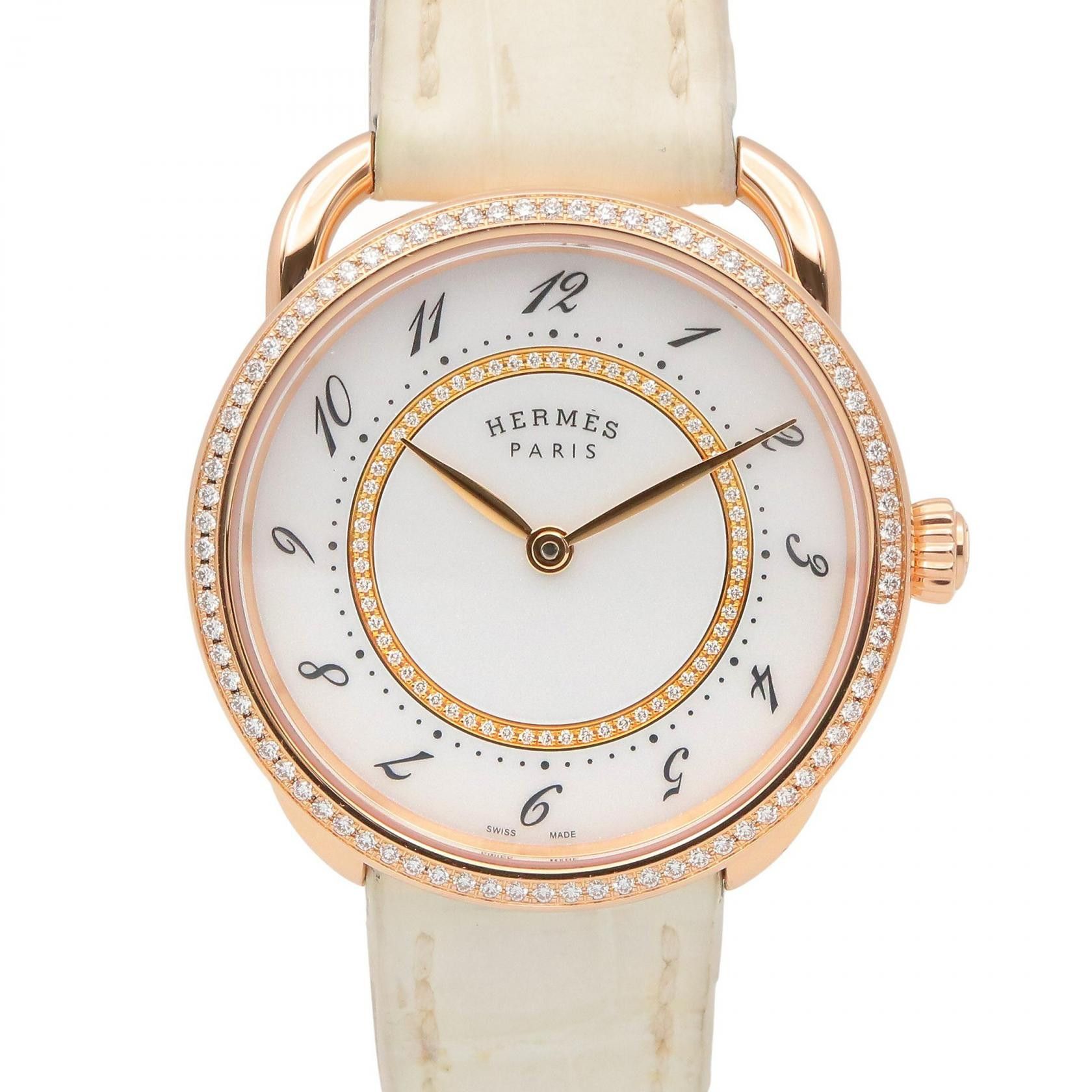 Hermes Hermes Hermes Arceau Au750 Diamond Watch Precious Metal Quartz AR13.471 DUTY FREE for USA Size ONE SIZE - 1 Thumbnail