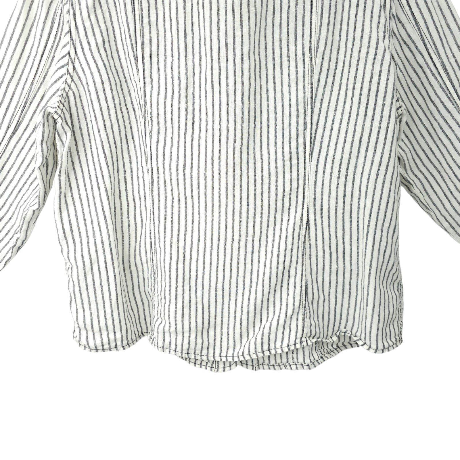 Chicos Chicos Striped Shirt Jacket 2 US L/12 Utility Workwear Size L / US 10 / IT 46 - 14 Thumbnail