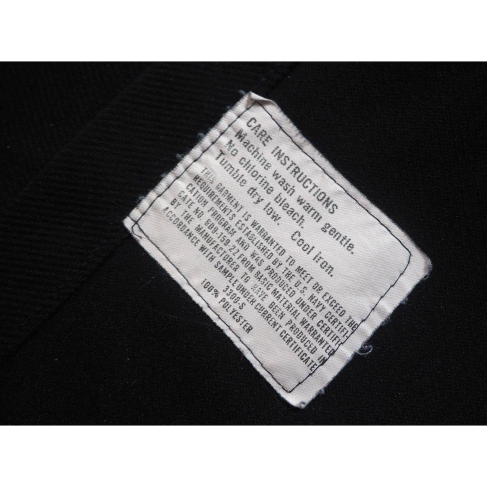 Vintage VTG 70s Davis USN Black Poly Sailor Hippy Military Button Shirt Mens L Size US L / EU 52-54 / 3 - 4 Thumbnail