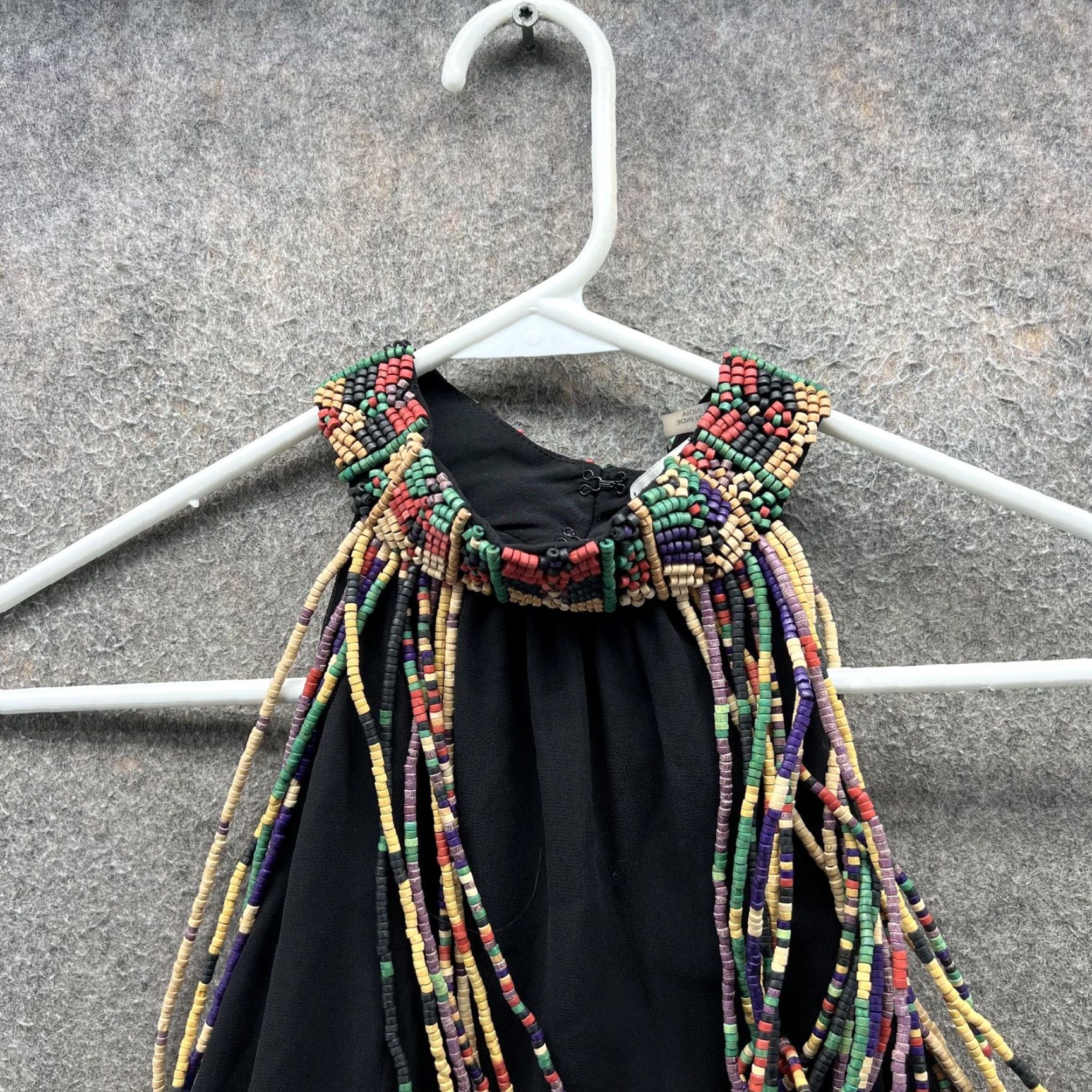 Alice + Olivia Alice + Olivia Blouse Camisole Womens Medium Black Beaded Halter Embellished Top Size M / US 6-8 / IT 42-44 - 6 Thumbnail