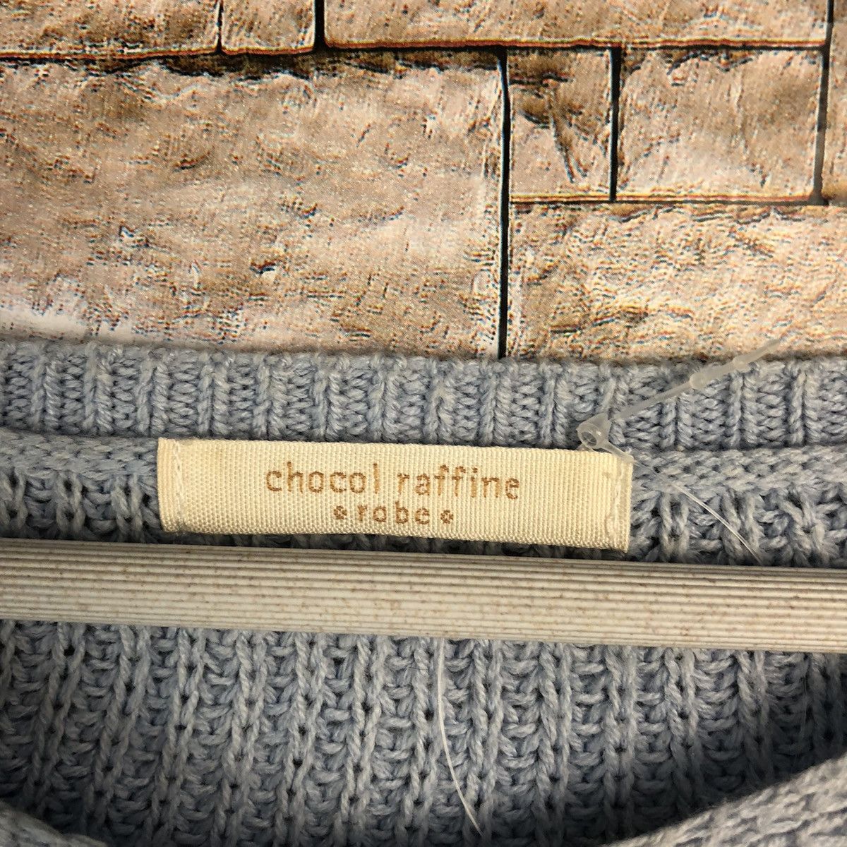 Homespun Knitwear × Japanese Brand Choco Raffine Blue plain Knitwear #A898 Size US M / EU 48-50 / 2 - 9 Thumbnail