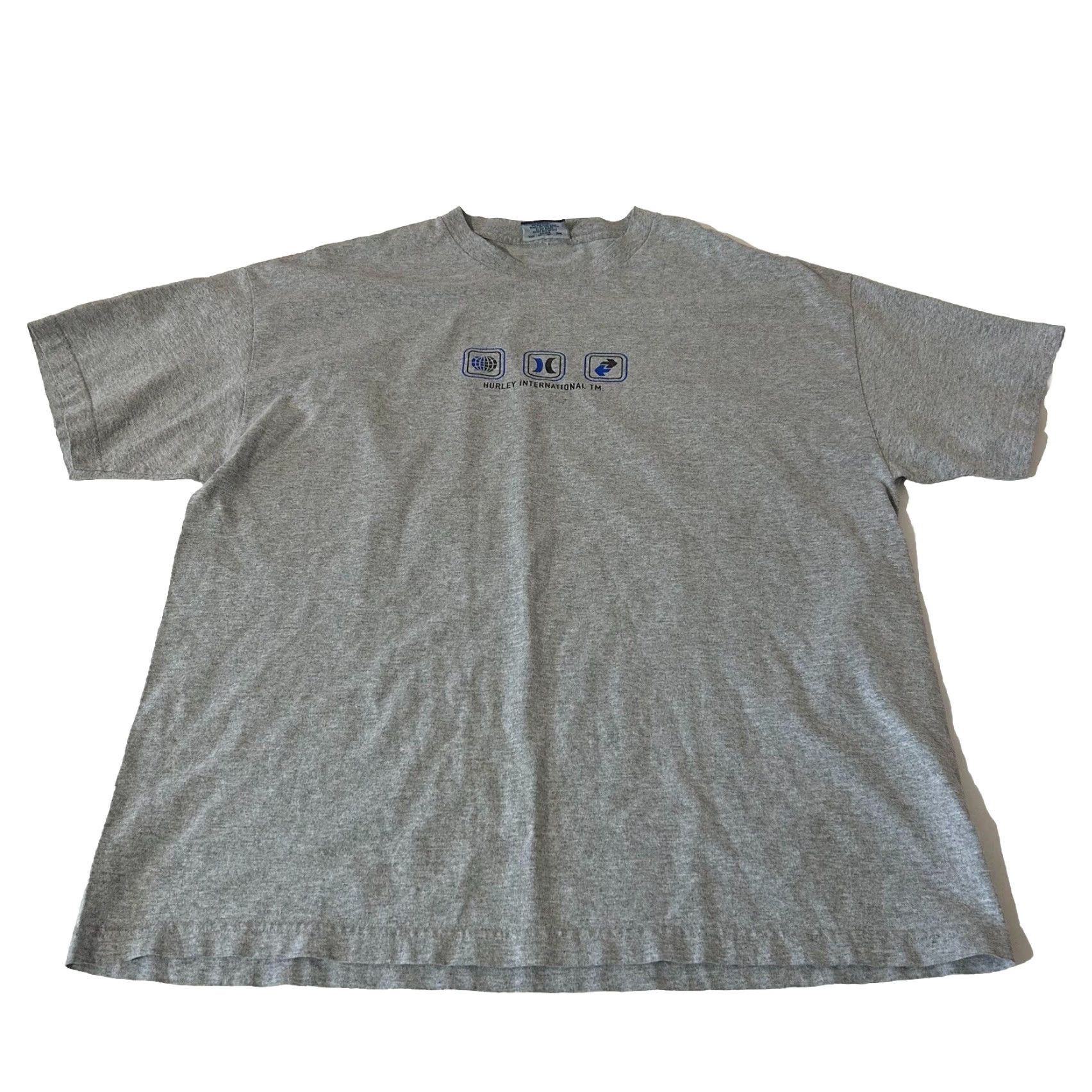 Hurley VINTAGE Hurley International Shirt Men 2XL Gray Short Sleeve Double Sided USA Crew Neck T-Shirt Hurley Beach Surf Logo Solid Cotton Polyester Size US XXL / EU 58 / 5 - 3 Thumbnail
