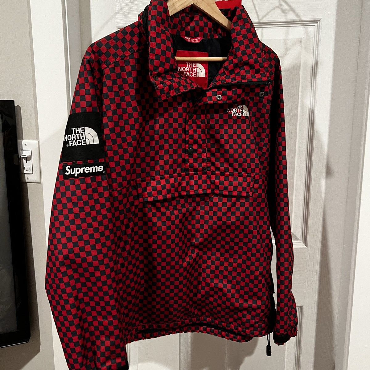 image of Supreme x The North Face 2011 Checkered Pullover Jacket, Men's (Size Large)